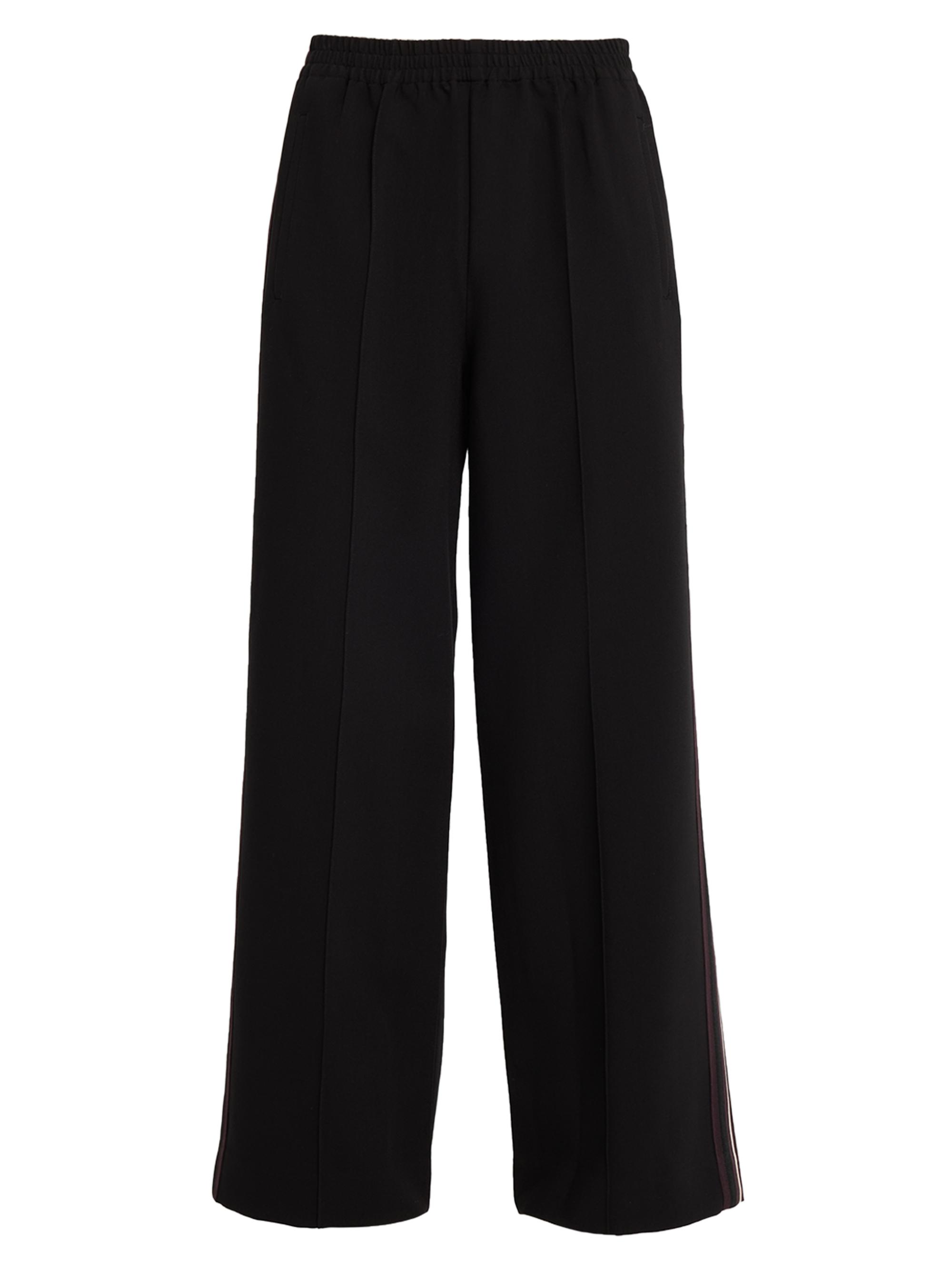 Reiss Women's Robyn Striped Wide-Leg Knit Pants - Black