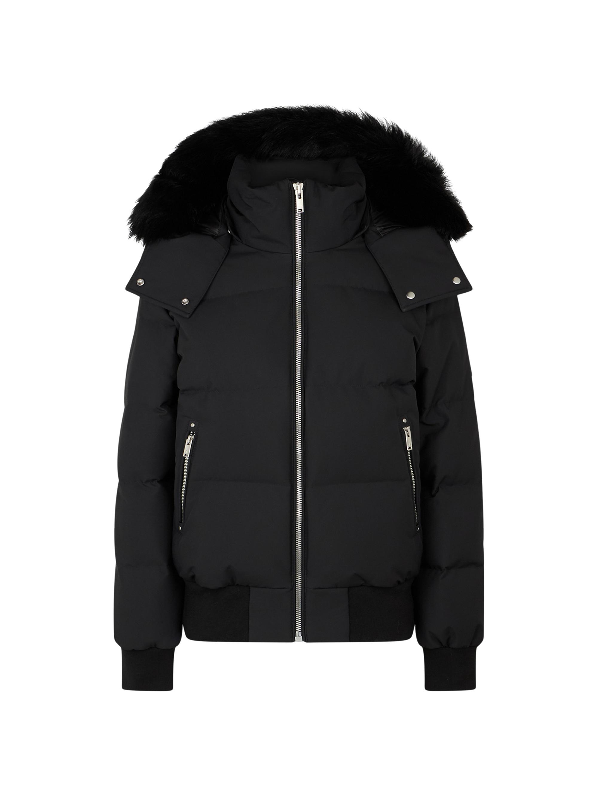 Moose Knuckles Cloud Shearling-Trim Bomber-Style Jacket | Saks