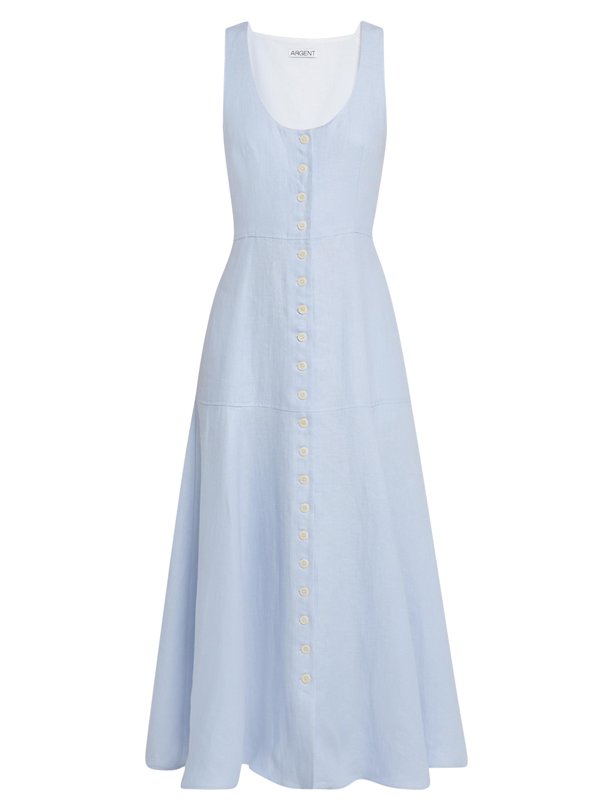 Argent Women's Marcy Sleeveless Linen Twill Midi-Dress - Light Blue