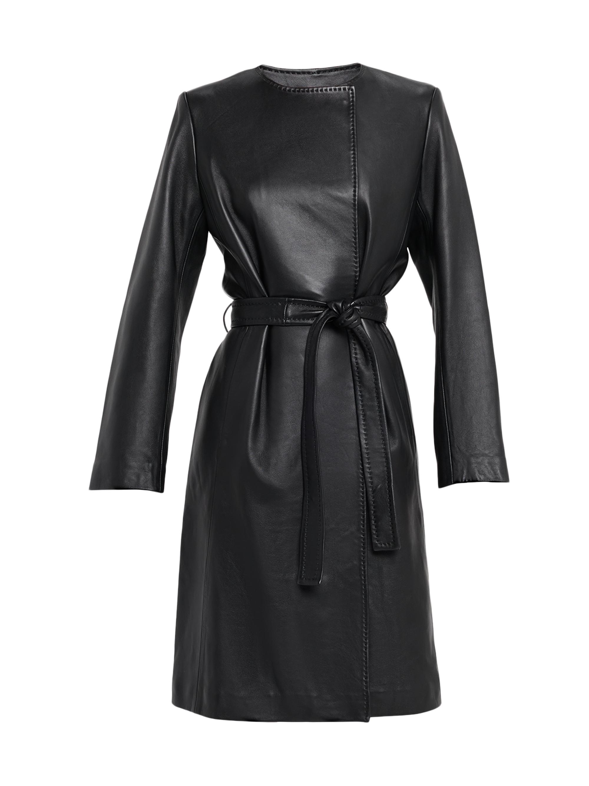 Elie Tahari Pebble Vegan Leather Trench Coat | Saks Fifth Avenue