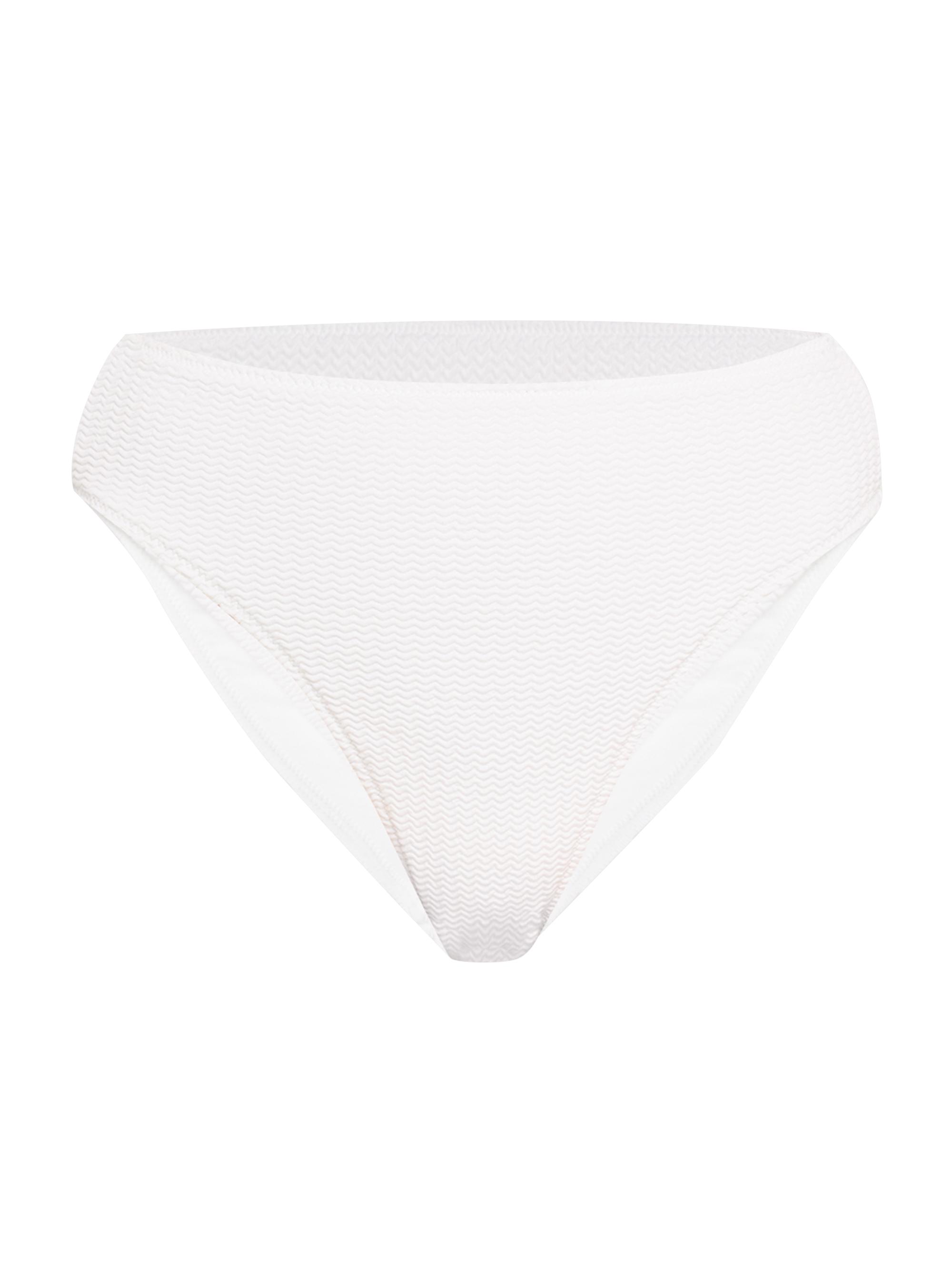 Seafolly Women's High-Rise Bikini Bottom - White