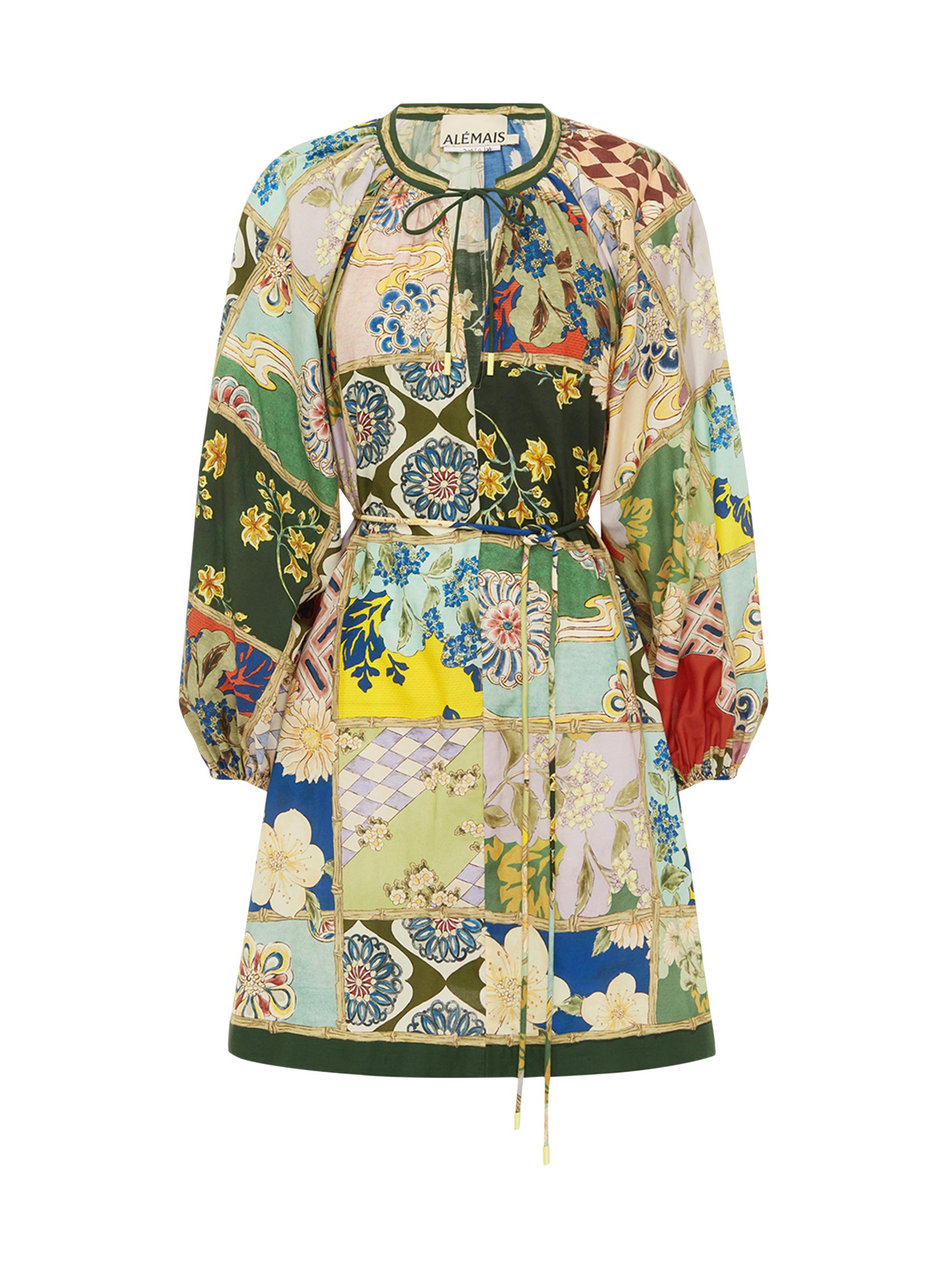 ALEMAIS Women's Bianca Patchwork Mini Tent Dress