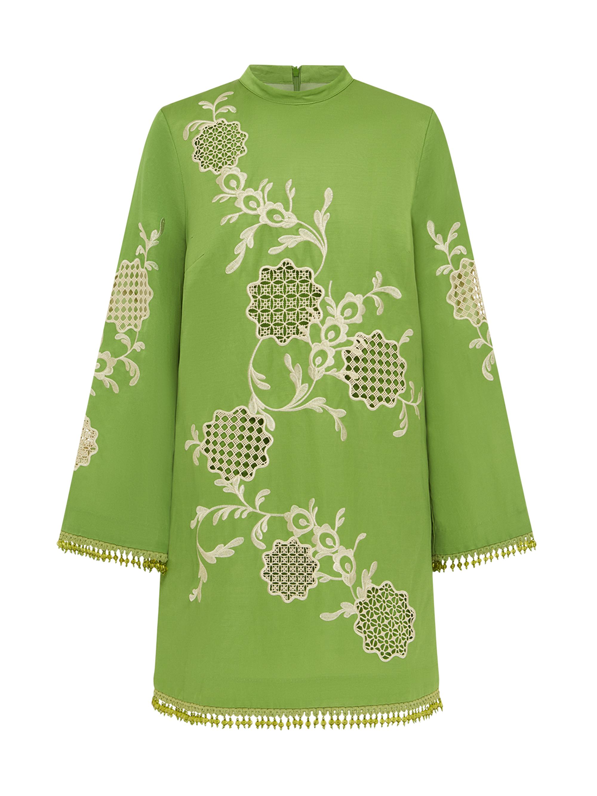 ALEMAIS Women's Luisa Beaded Mini Shift Dress - Green