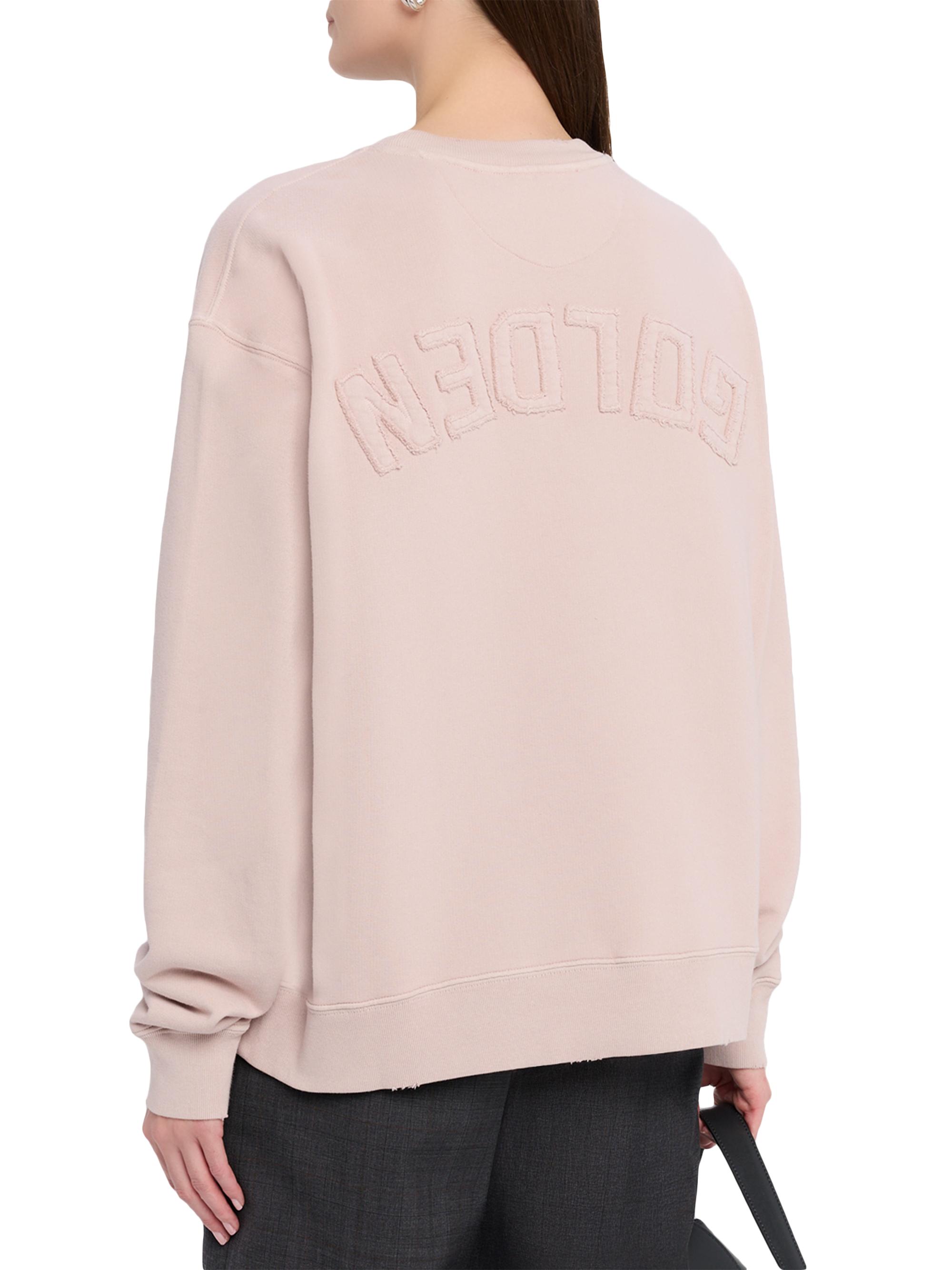 Golden Goose Women's Reverse-Logo Oversized Sweatshirt - Pink | Thumbnail 4
