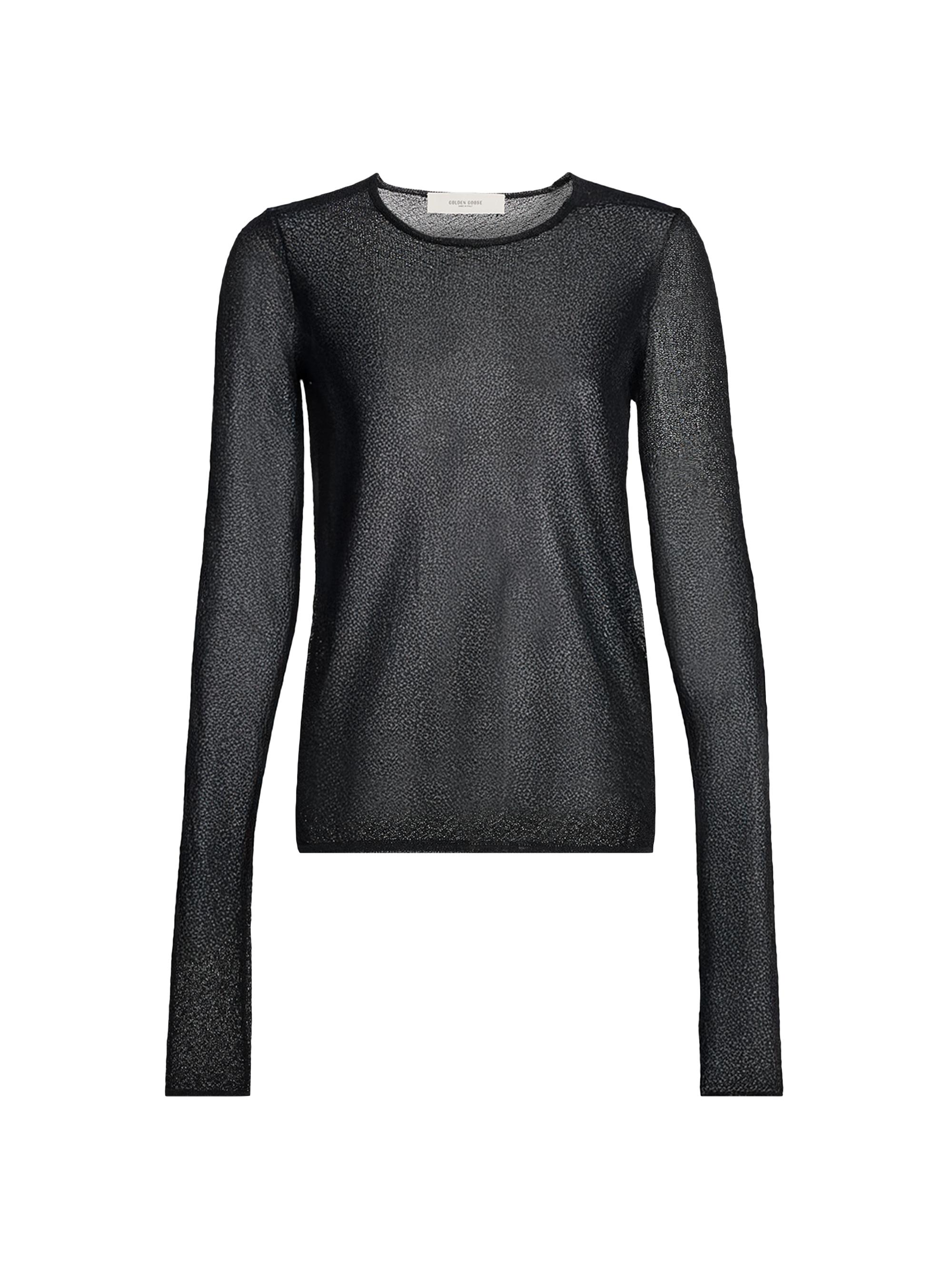 Golden Goose Women's Journey Nella Slim Semi-Sheer Top - Black