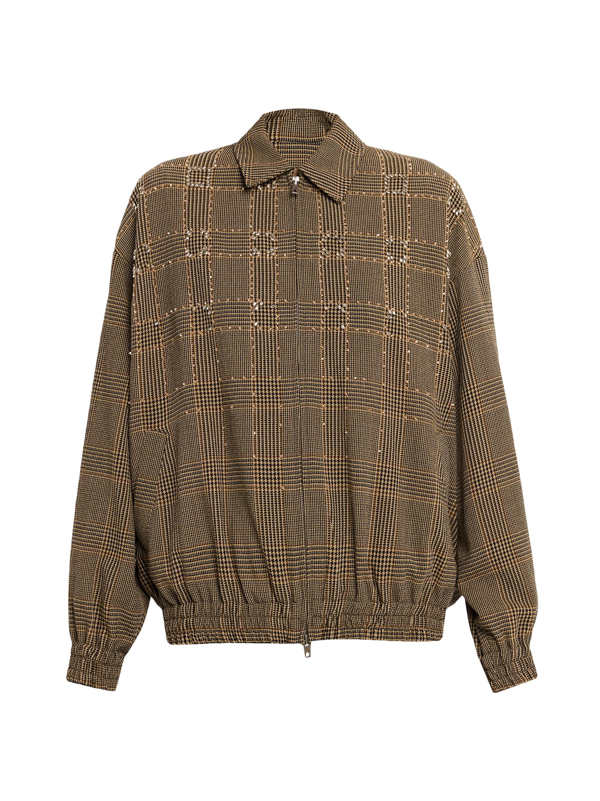 Golden Goose Women's Journey Plaid Wool Bomber Jacket - Brown
