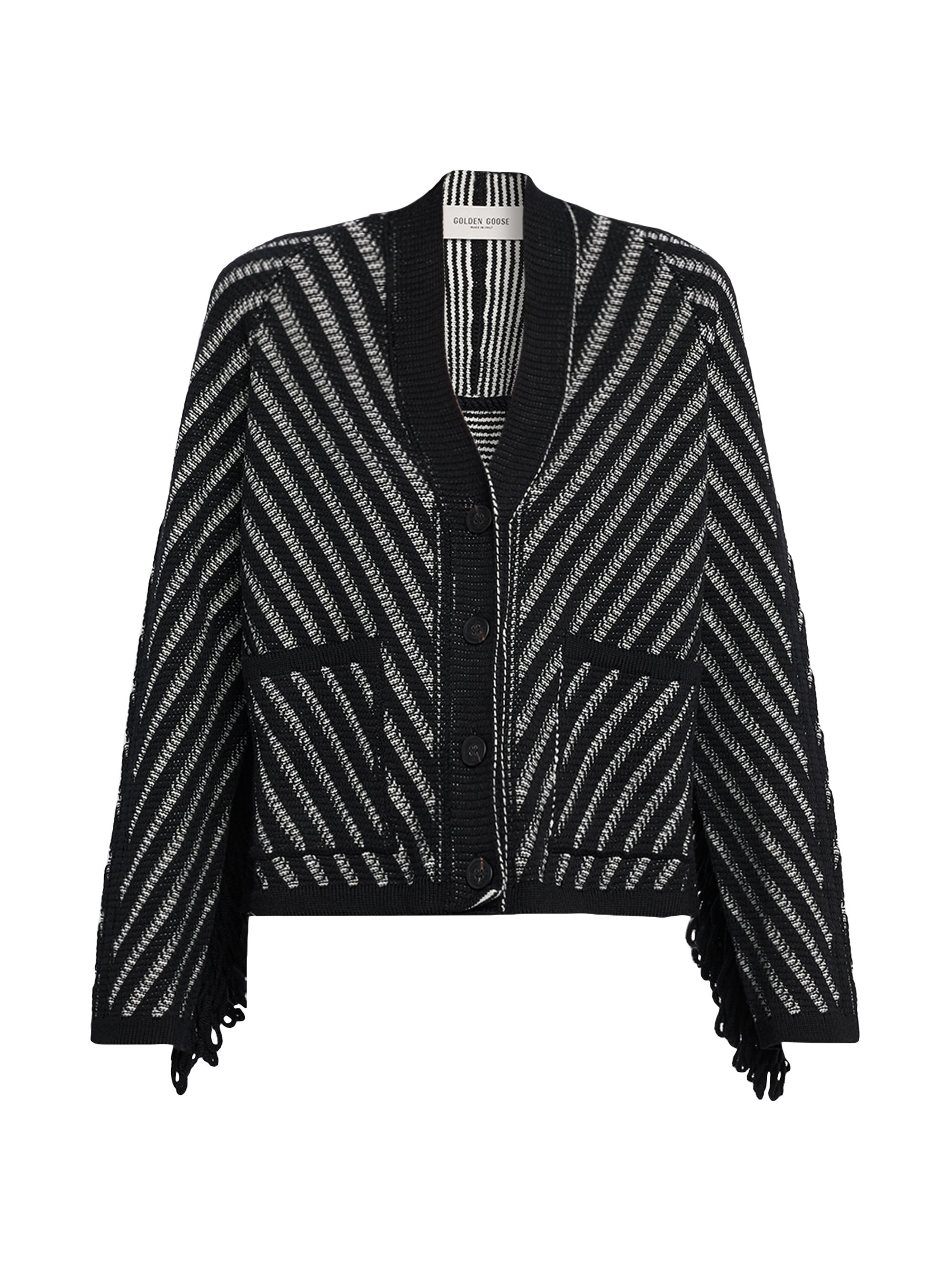 Golden Goose Women's Journey Olidia Fringed Cardigan - Black