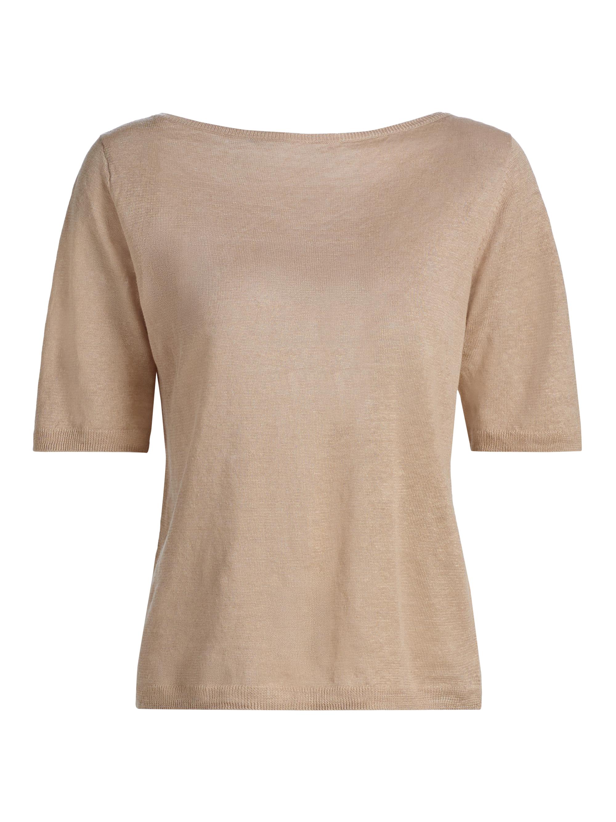Majestic Filatures Women's Knit Boatneck Top - Desert