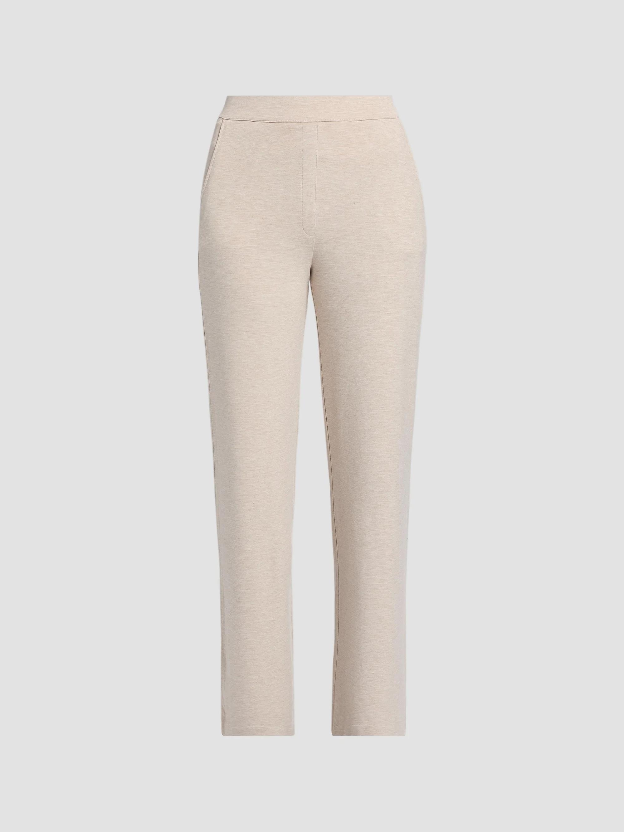 Majestic Filatures Women's French Terry Pants - Ecru Chine - Size Large