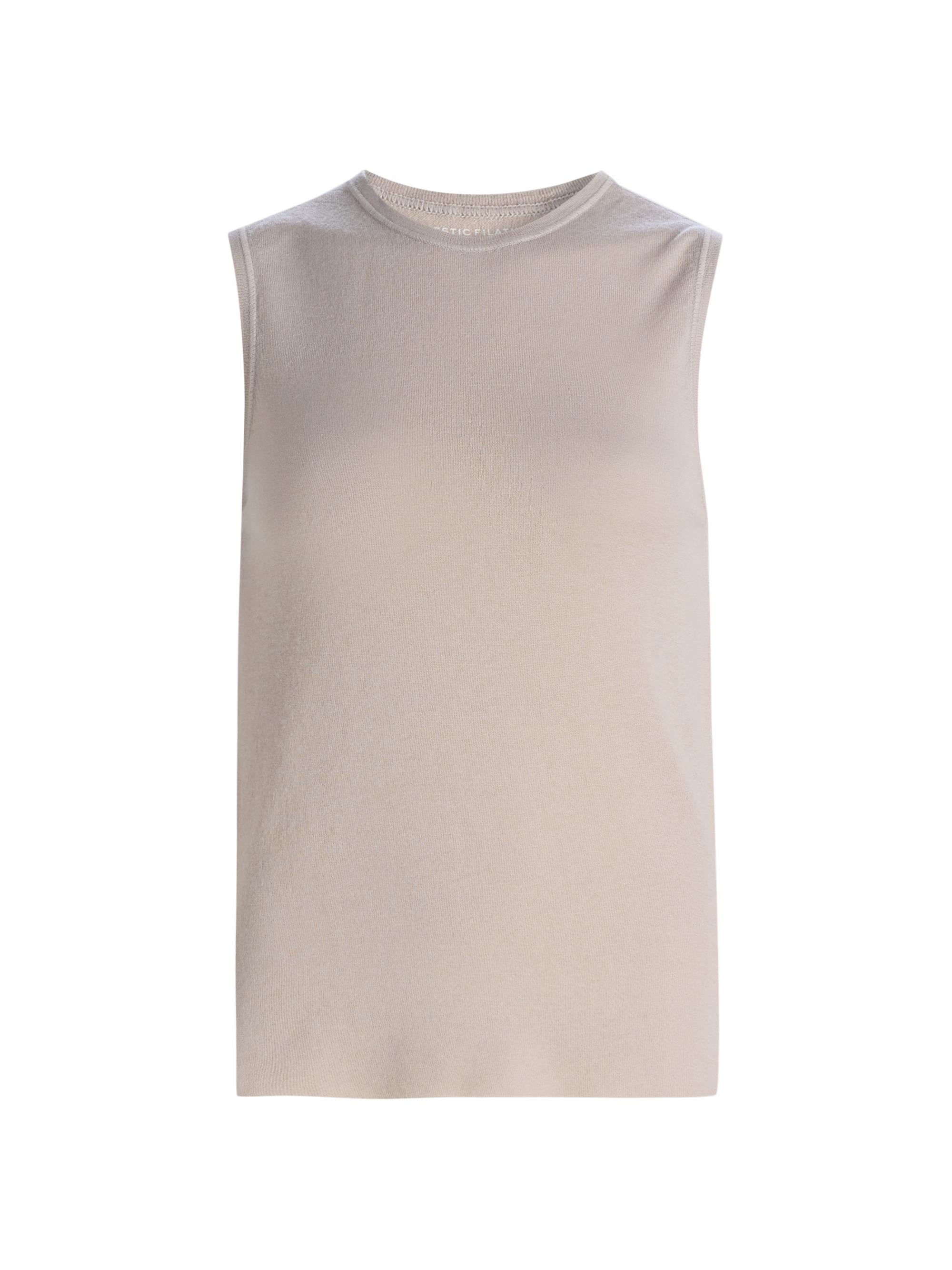 Majestic Filatures Women's Cashmere Crewneck Tank - Desert