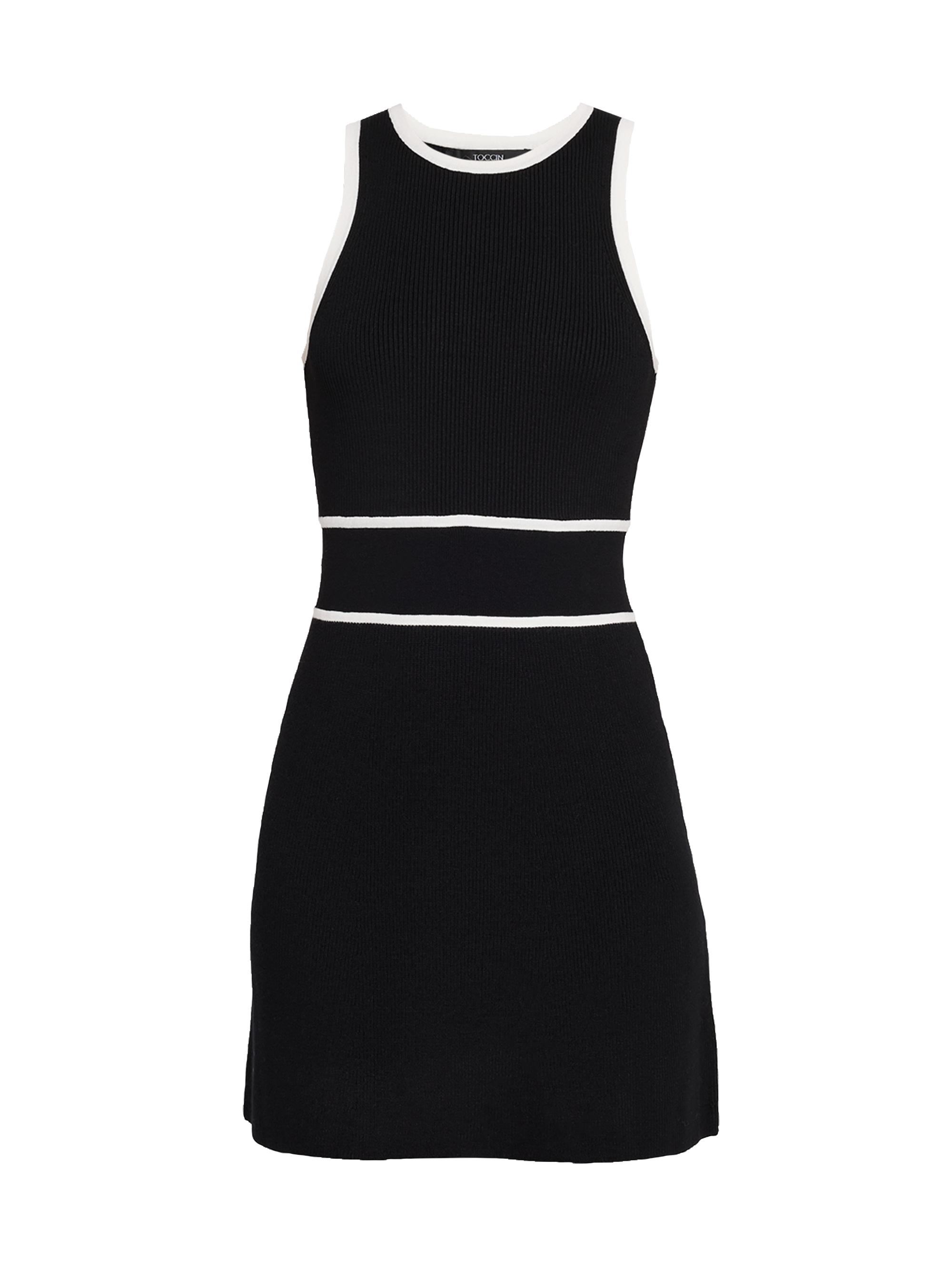 L'AGENCE Anissa Metallic Knit Button Minidress