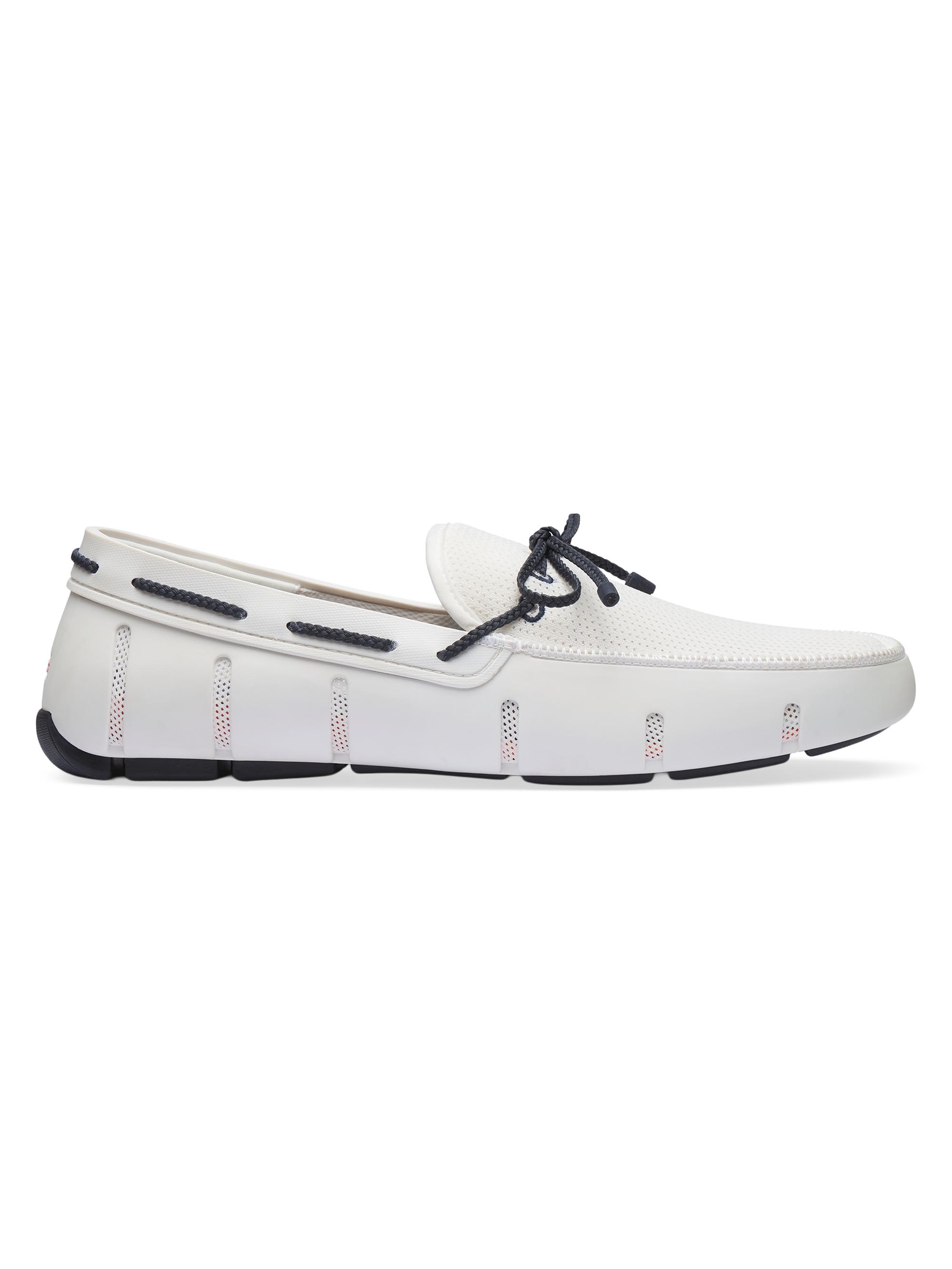 Swims Men's Braided Lace Loafers - White Navy