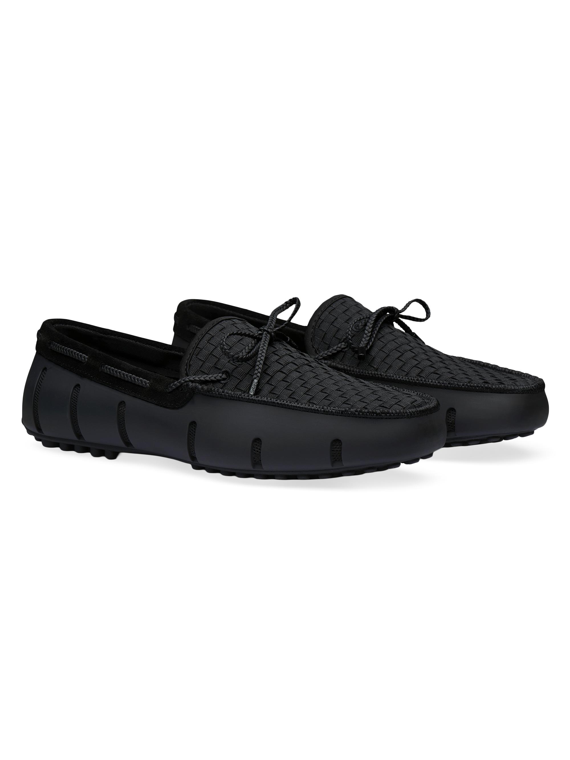 Swims Men's Woven Driving Loafers - Black | Thumbnail 2