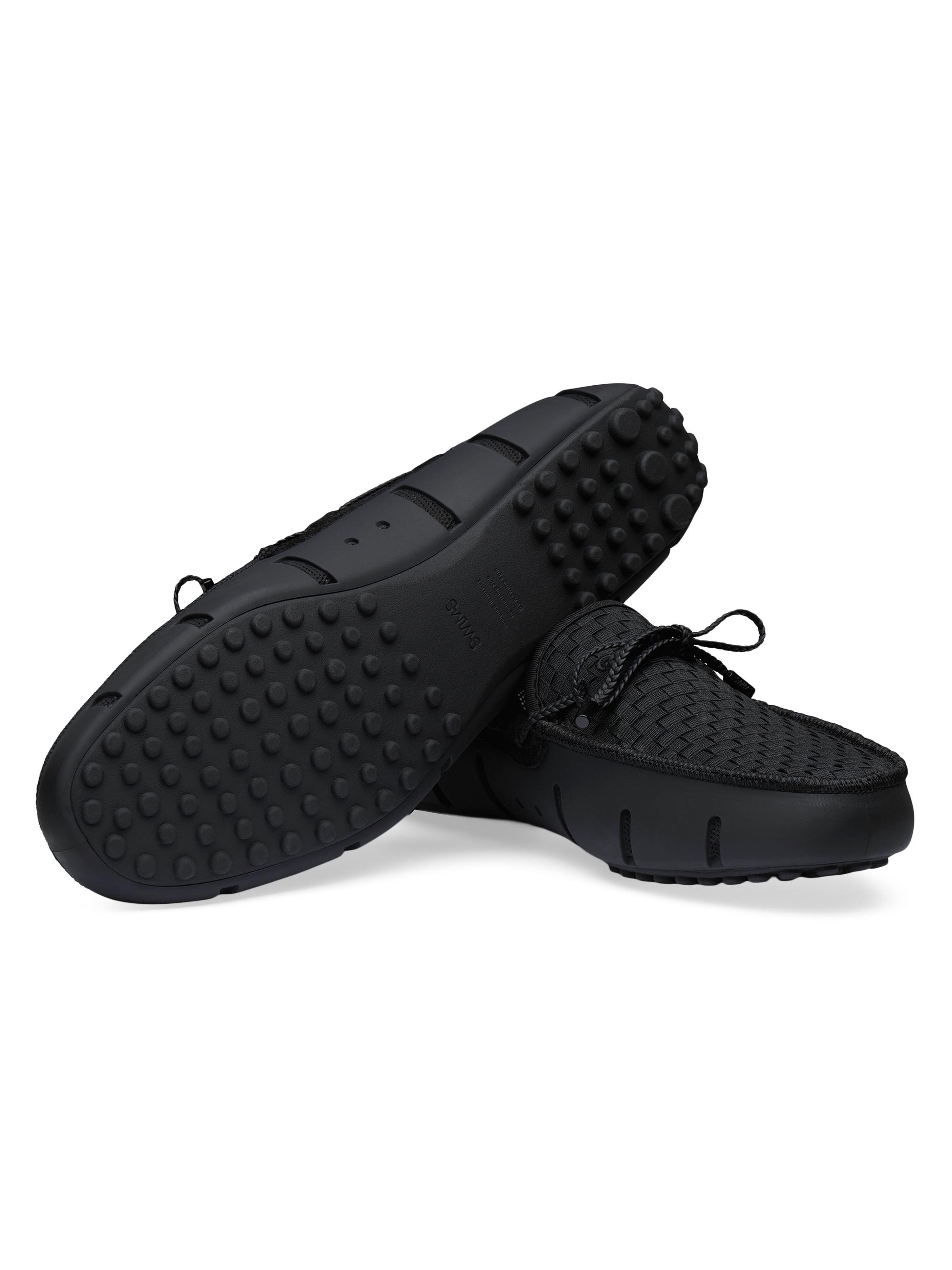 Swims Men's Woven Driving Loafers - Black | Thumbnail 4