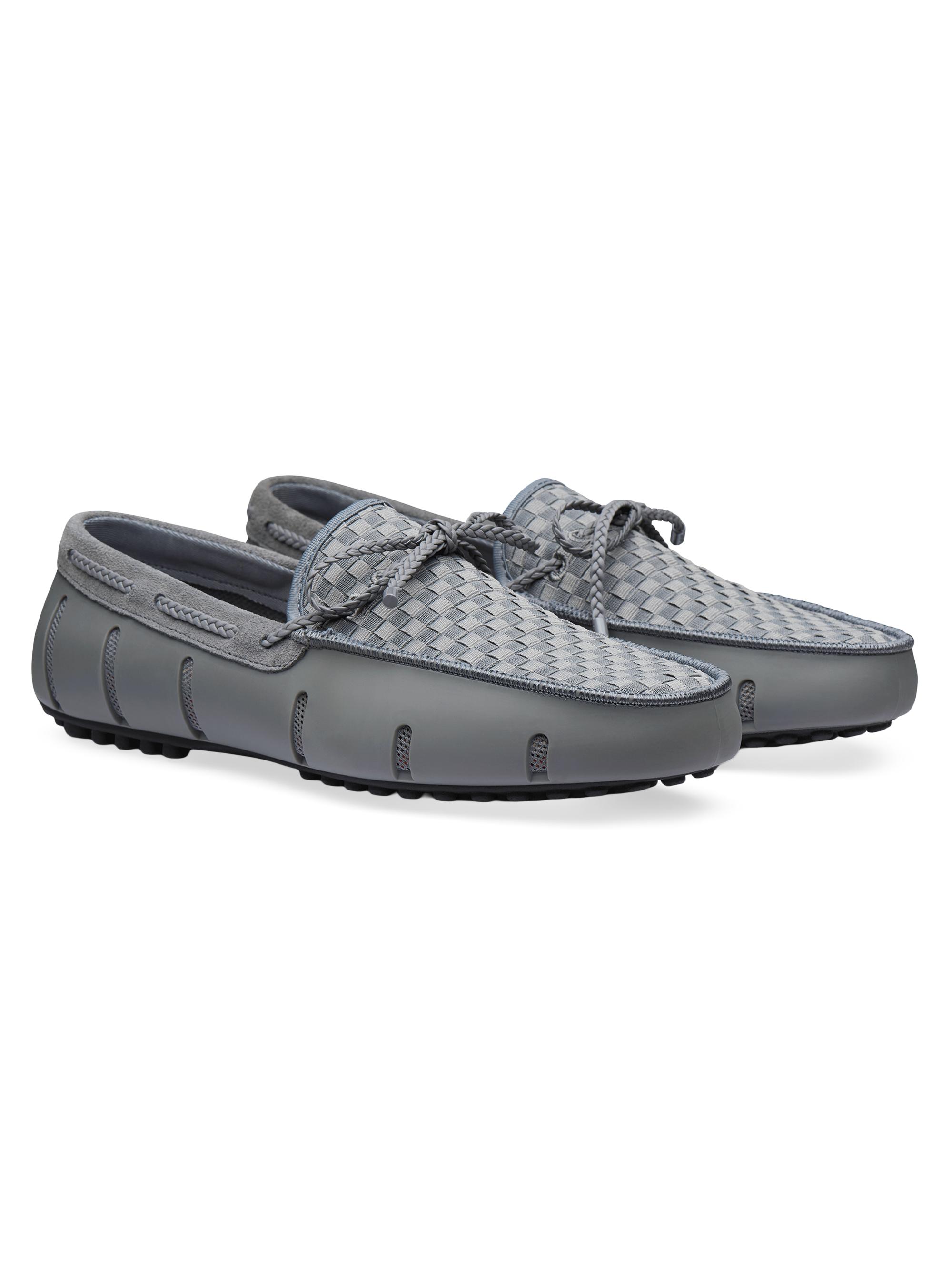 Swims Men's Woven Driving Loafers - Grey | Thumbnail 2