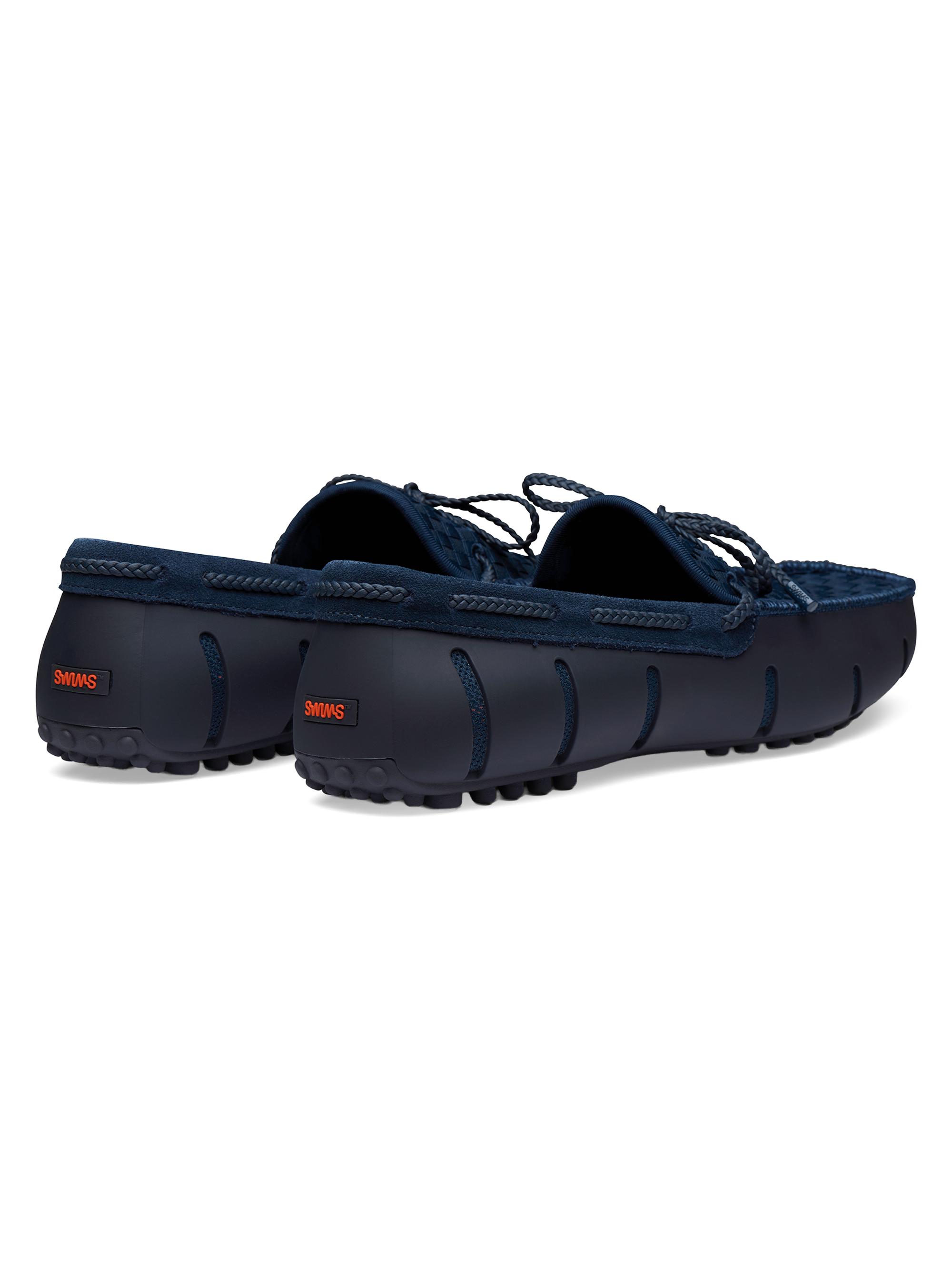 Swims Men's Woven Driving Loafers - Navy | Thumbnail 2