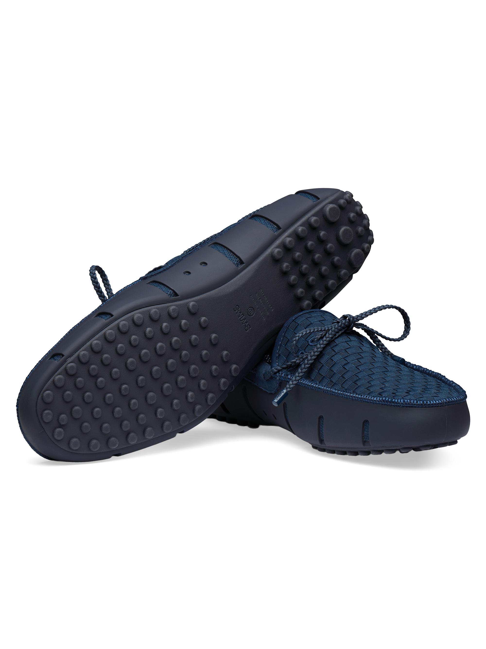 Swims Men's Woven Driving Loafers - Navy | Thumbnail 3