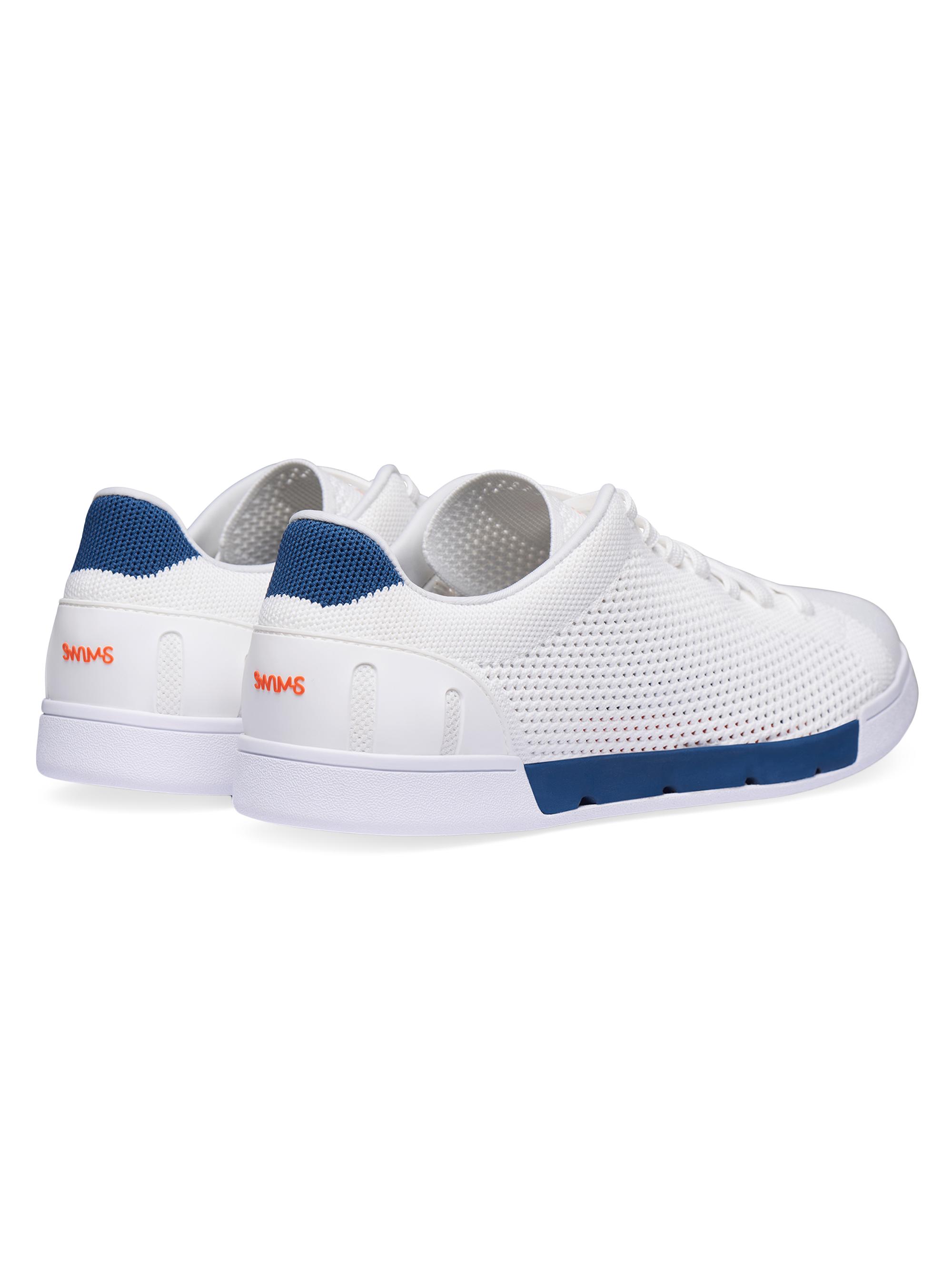 Swims Men's Breeze Tennis Knit Low-Top Sneakers - White Ensign Blue | Thumbnail 3