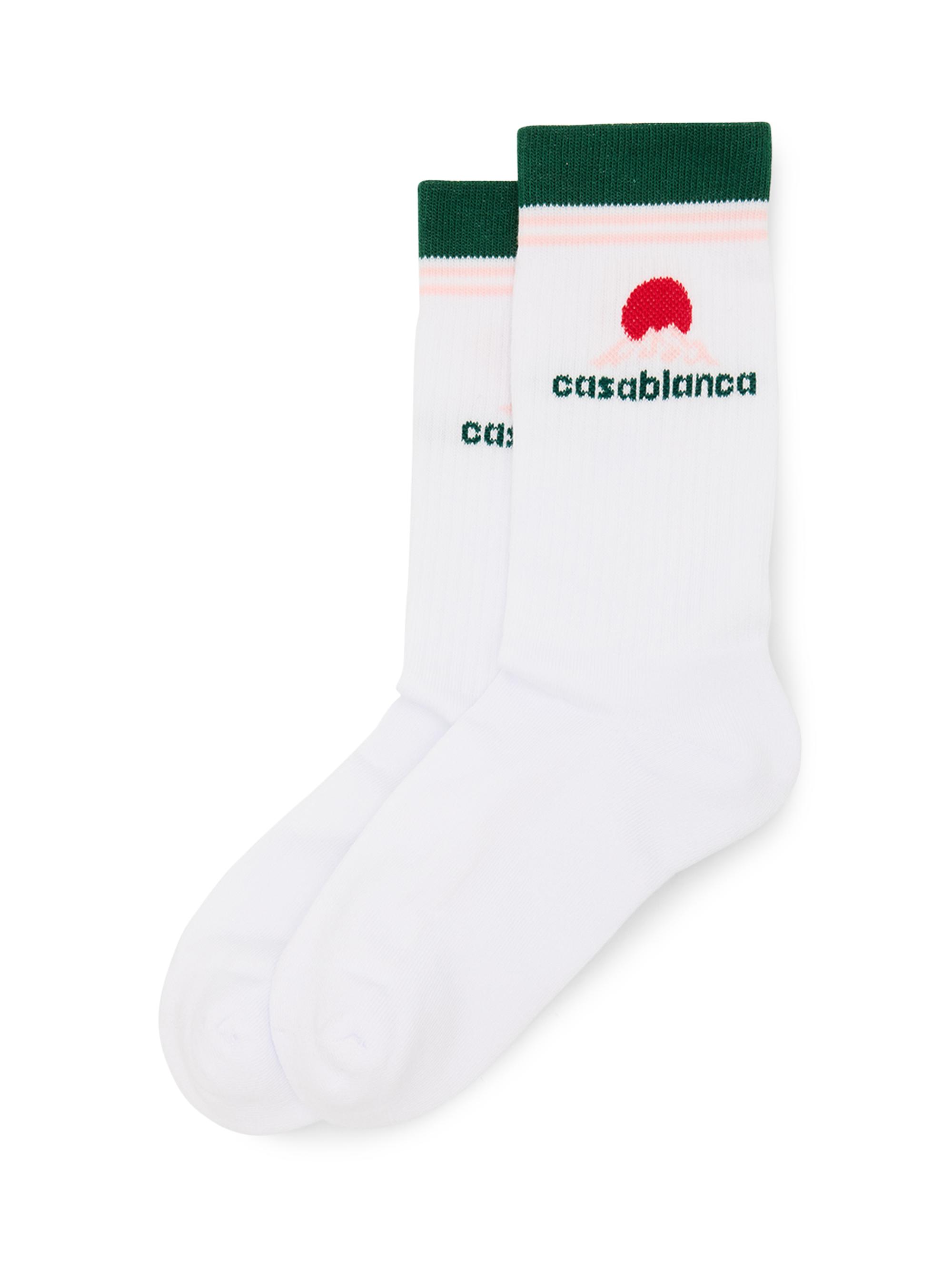 Casablanca Men's Casa Montagne Cotton Sport Socks - White
