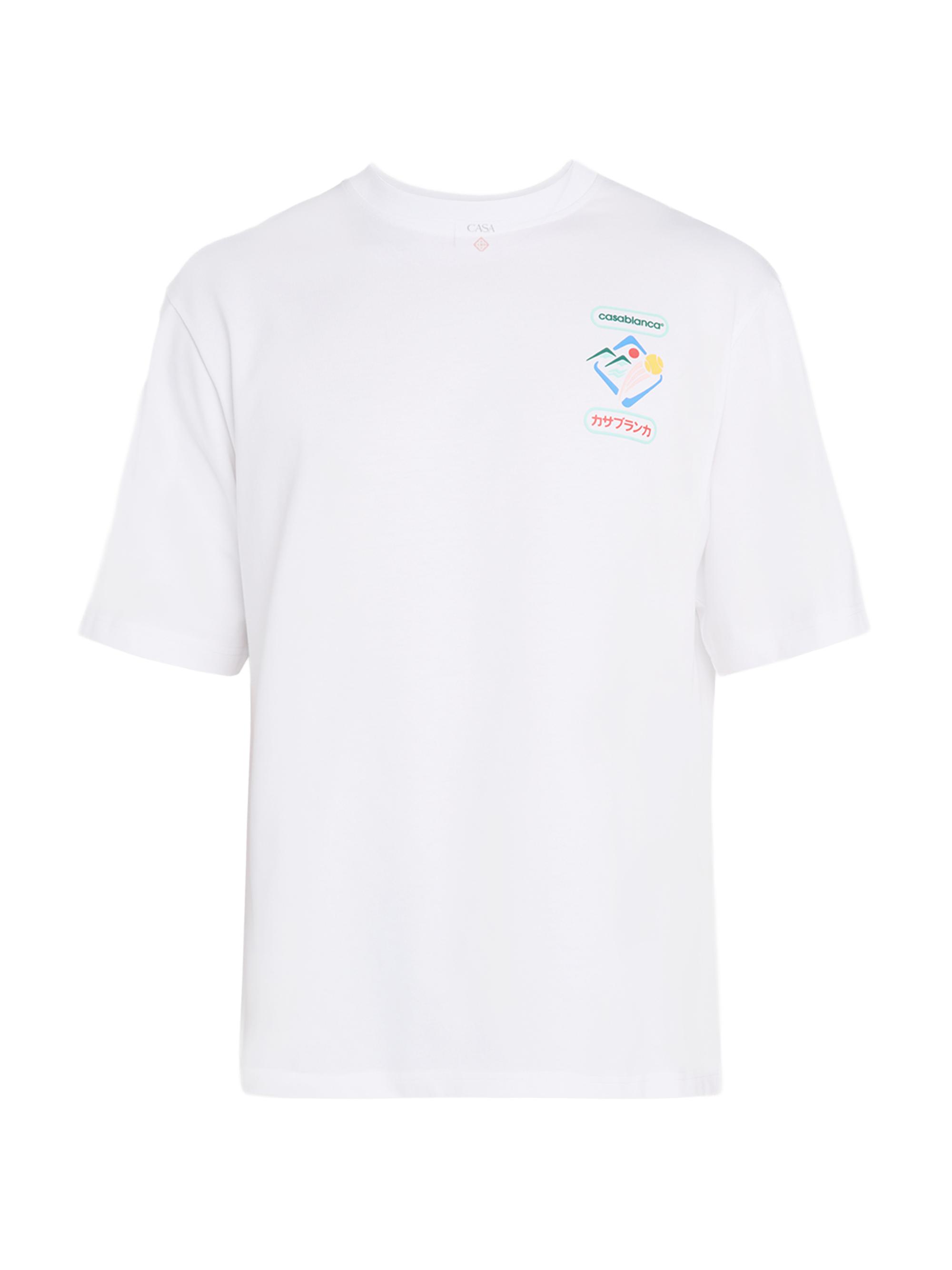 Casablanca Men's Montagne Sportif Cotton Oversized T-Shirt - White