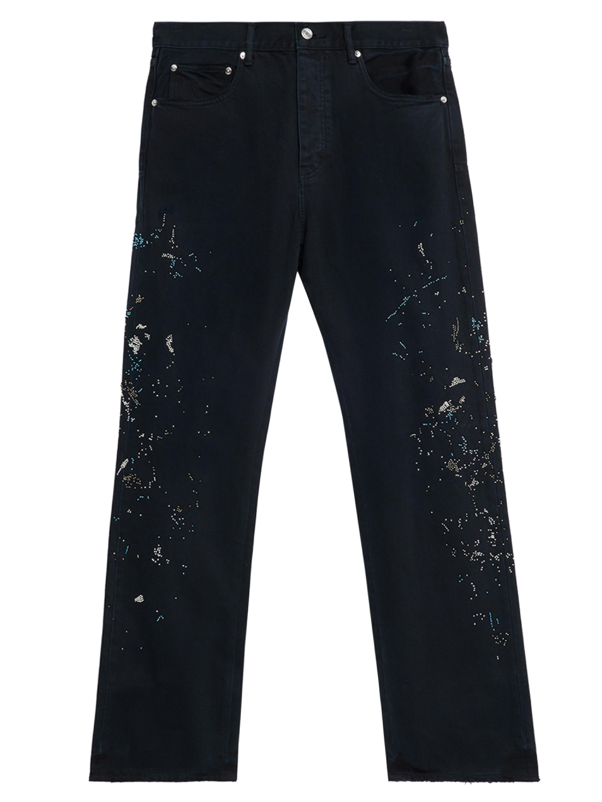 Purple Brand Men's Beaded Splatter Five-Pocket Jeans - Black