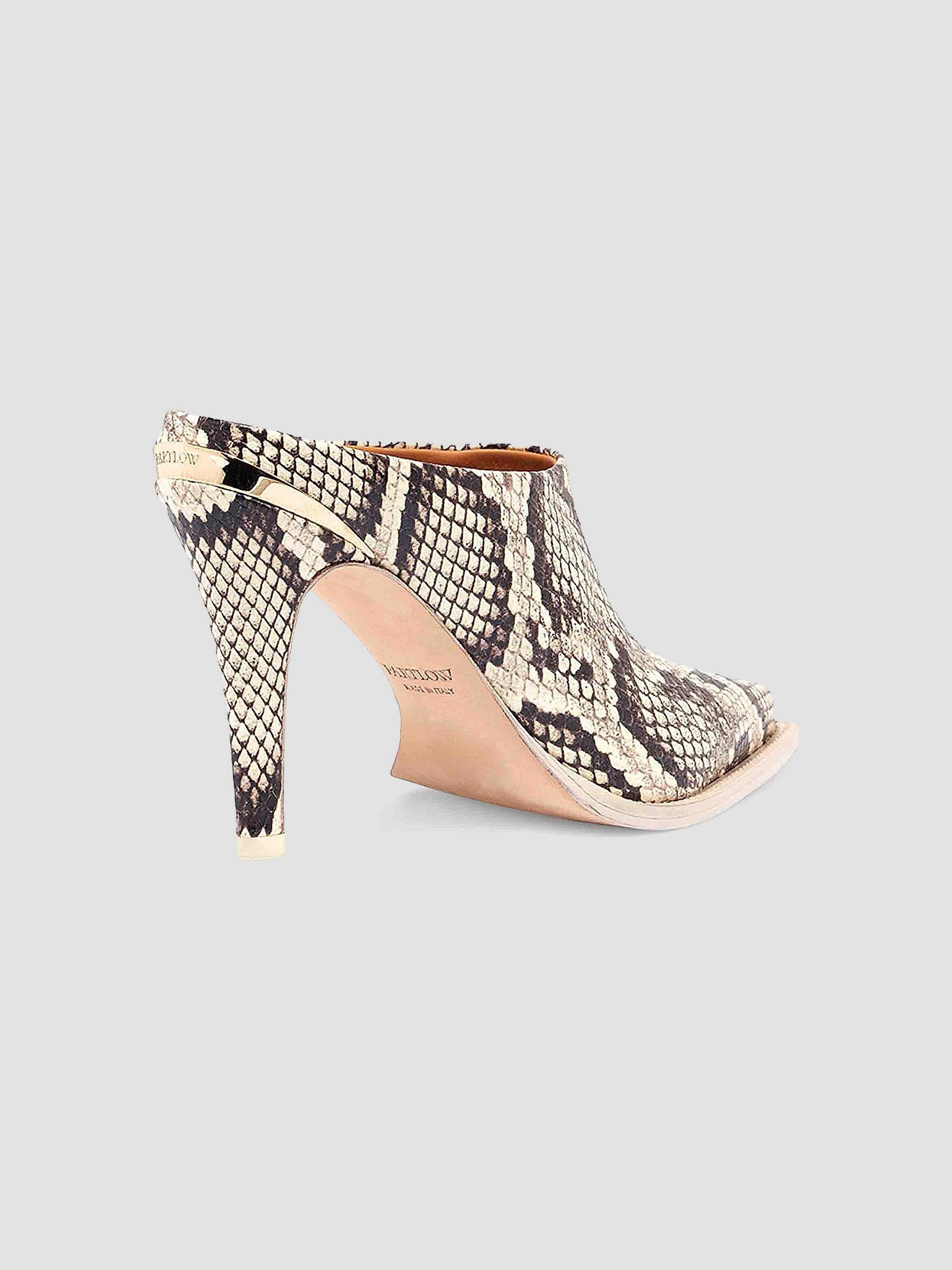 Partlow Kelley Python-Embossed 95MM Western Mule Pumps | Saks Fifth Avenue