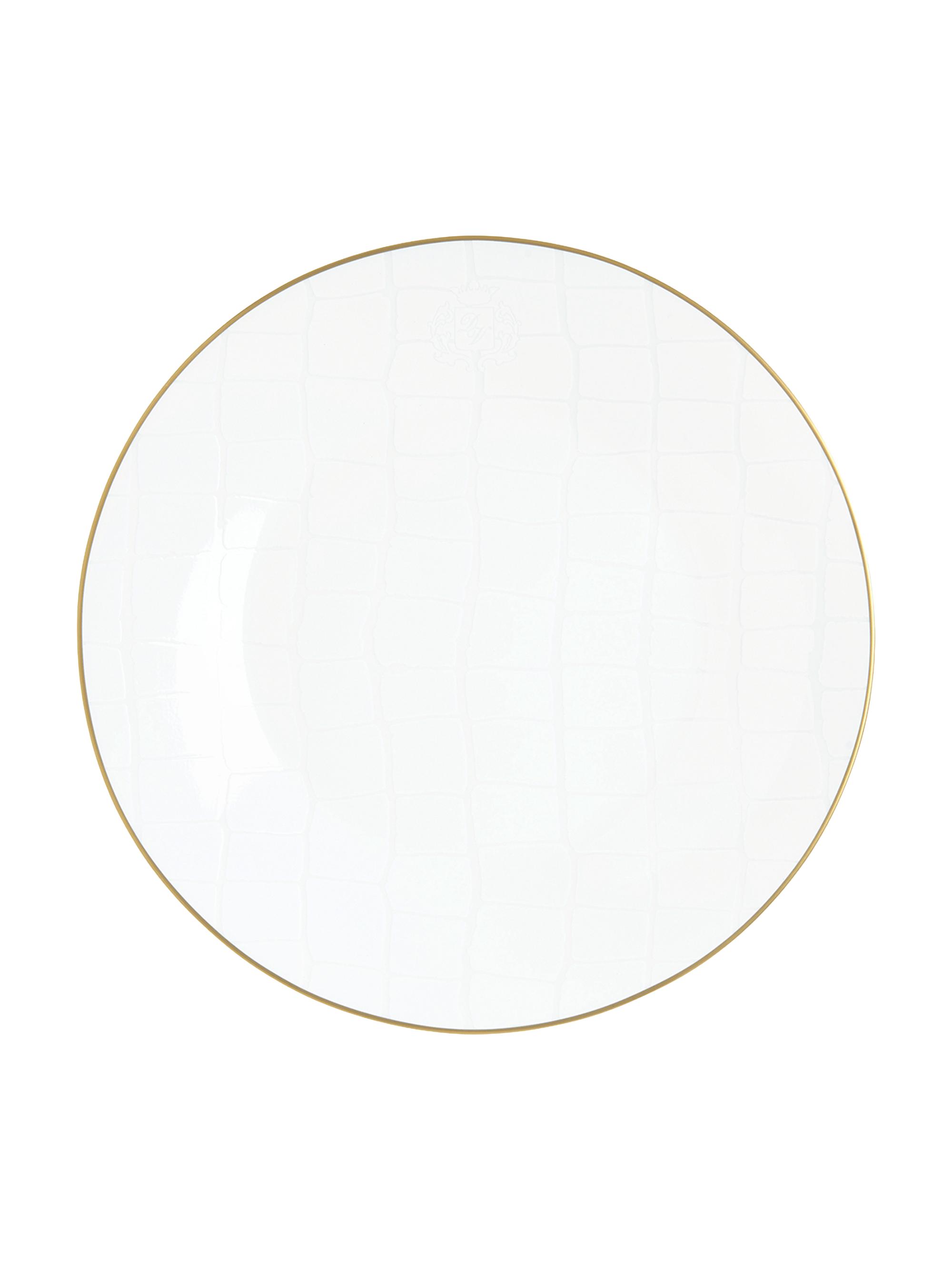Prouna Alligator Dinner Plate - White