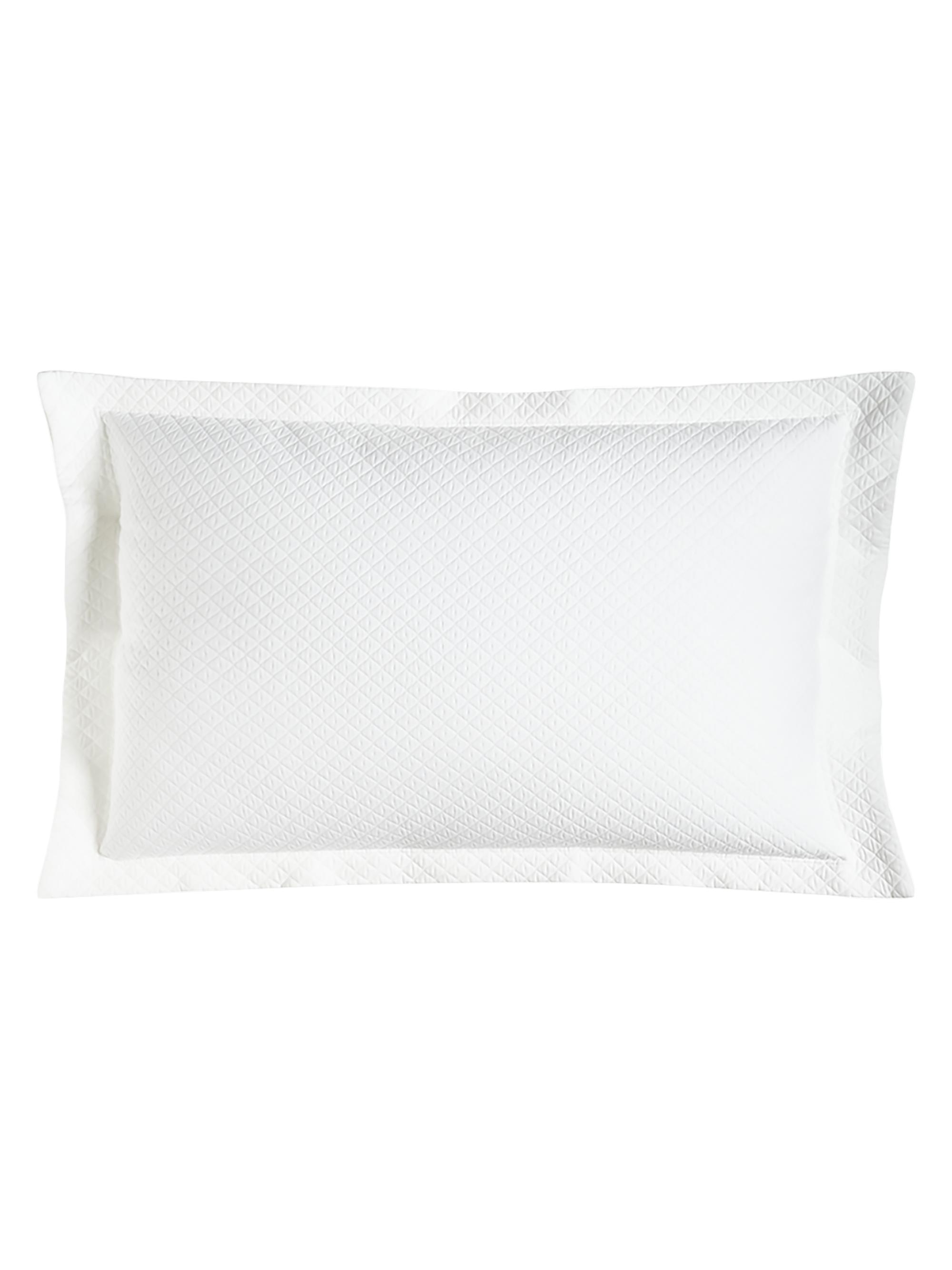 Kassatex Diamante Cotton King Sham - White King