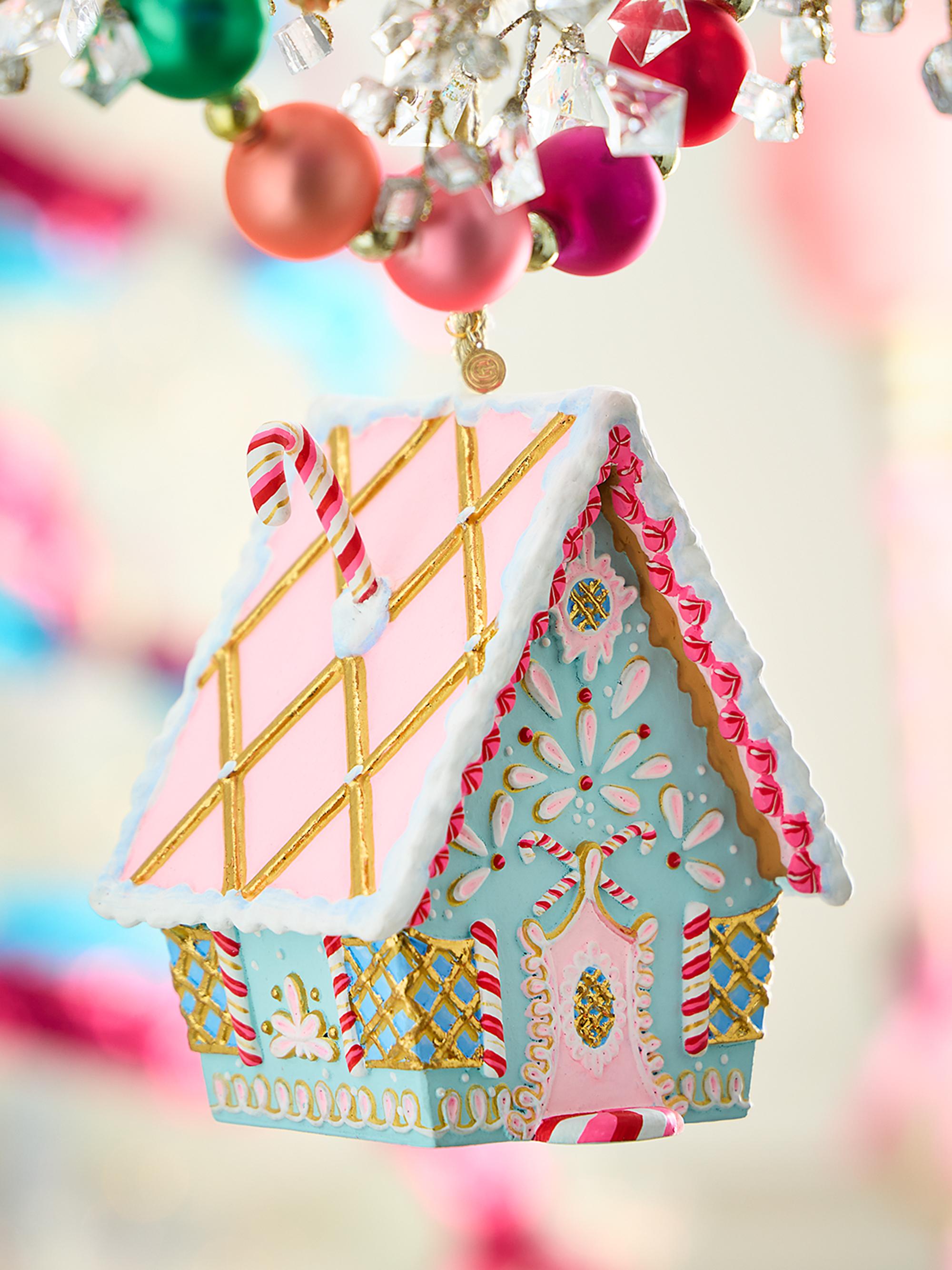 Glitterville Gingerbread Cottage Ornament