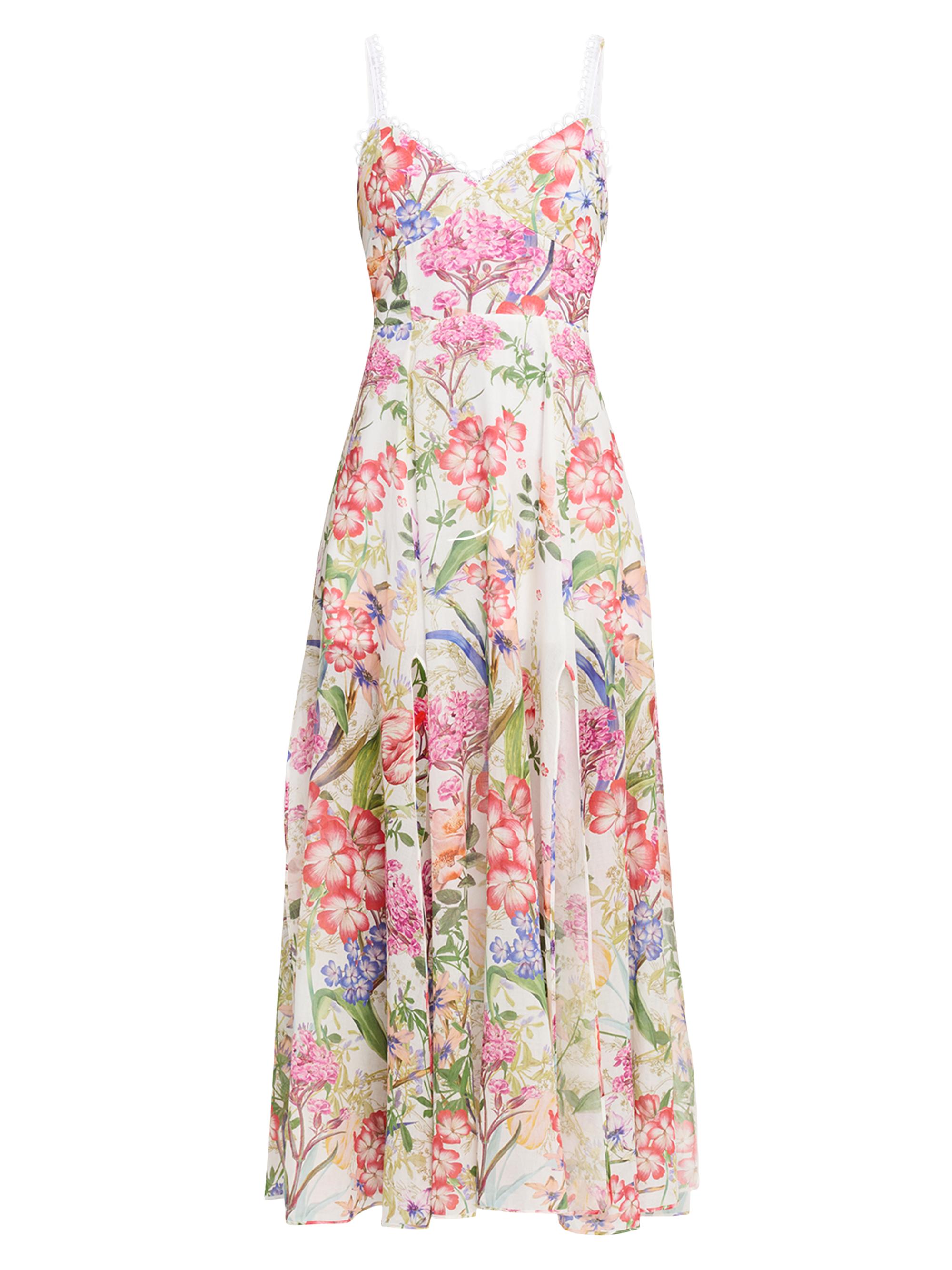 Charo Ruiz Ibiza Women's Iraso Floral Cotton Voile Midi-Dress - White Multi