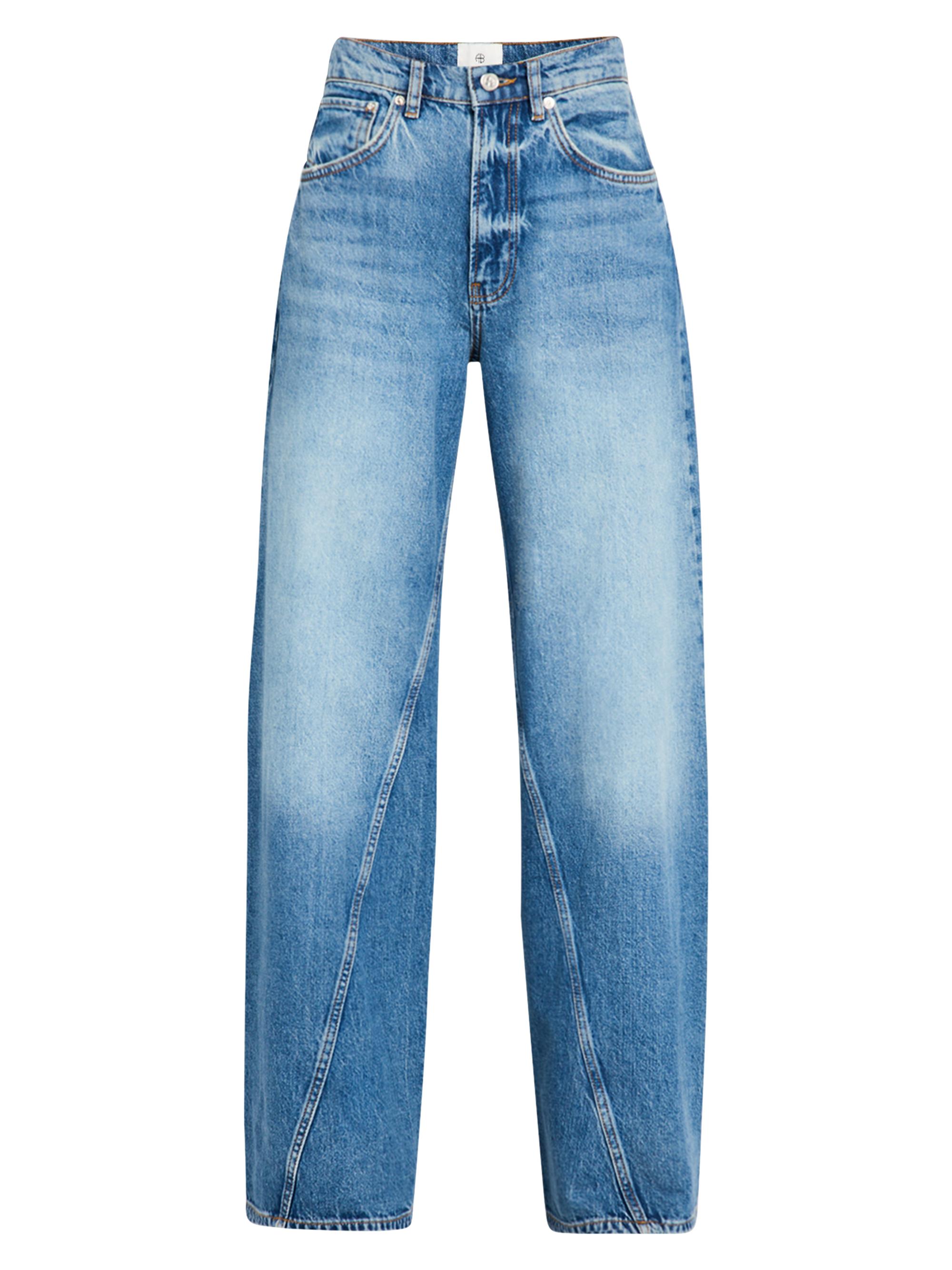 Anine Bing Women's Brie High-Rise Twisted-Seam Jeans - Blue