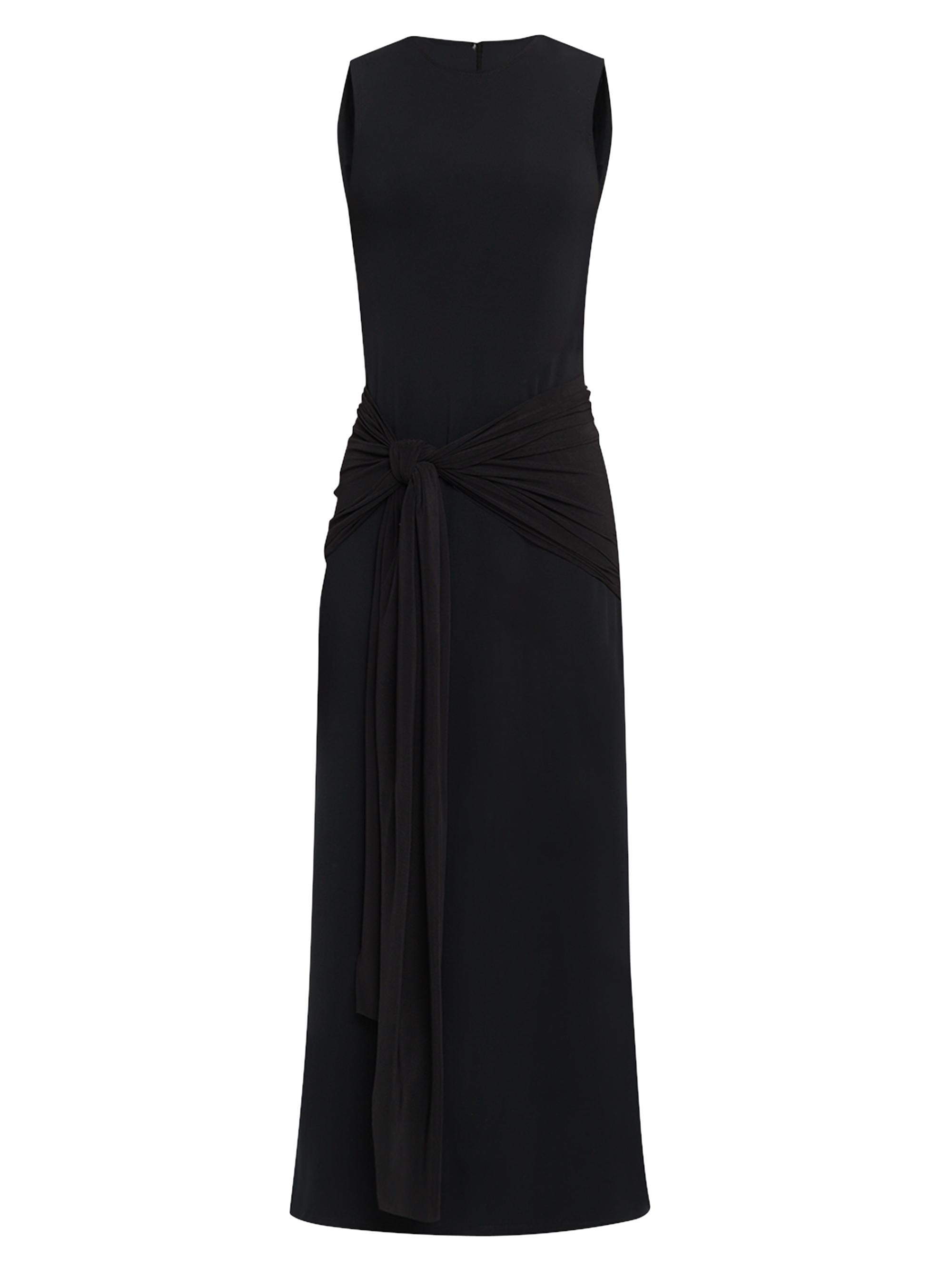 JBQ Women's Rory Jersey Tie-Front Midi-Dress - Black