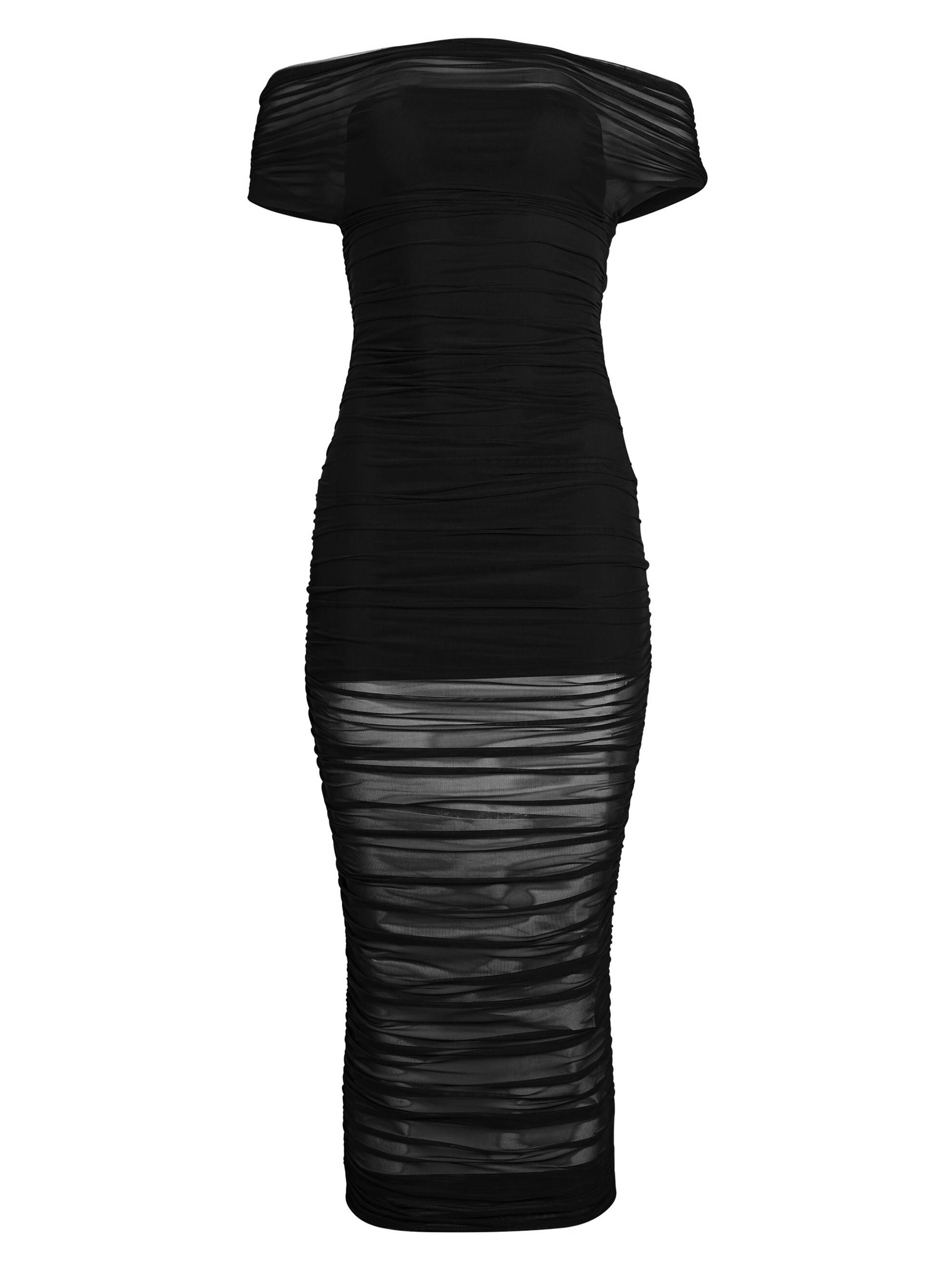 Norma Kamali Walter Winglet-Sleeve Ruched Midi-Dress | Saks Fifth Avenue