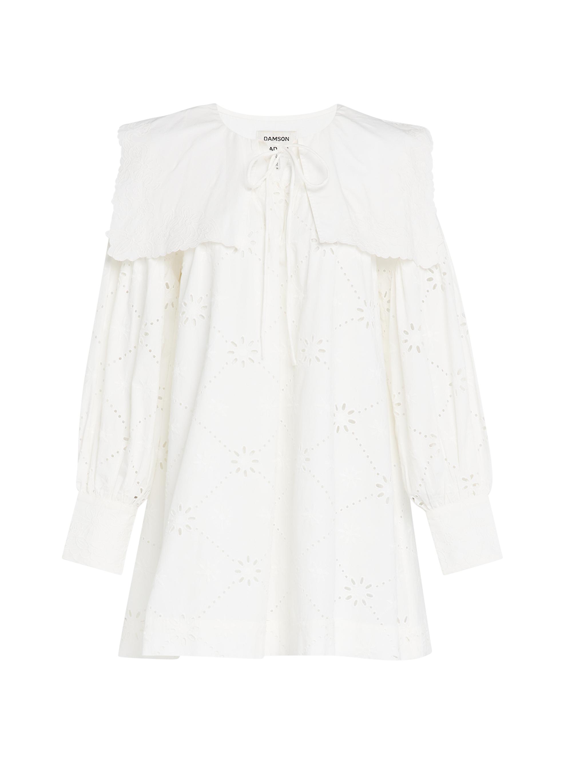 Damson Madder Women's Cassidy Eyelet Sailor Minidress - White