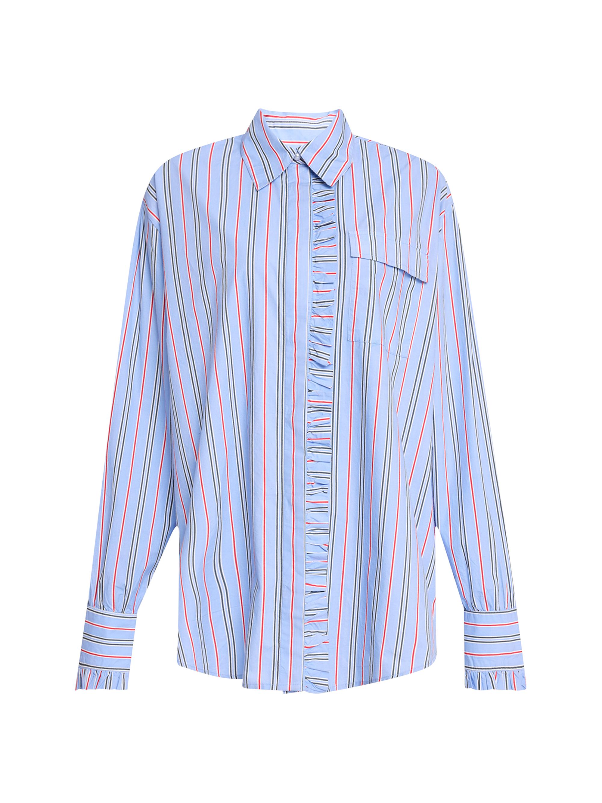 Damson Madder Women's Kylie Striped Button-Front Shirt - Blue Stripe