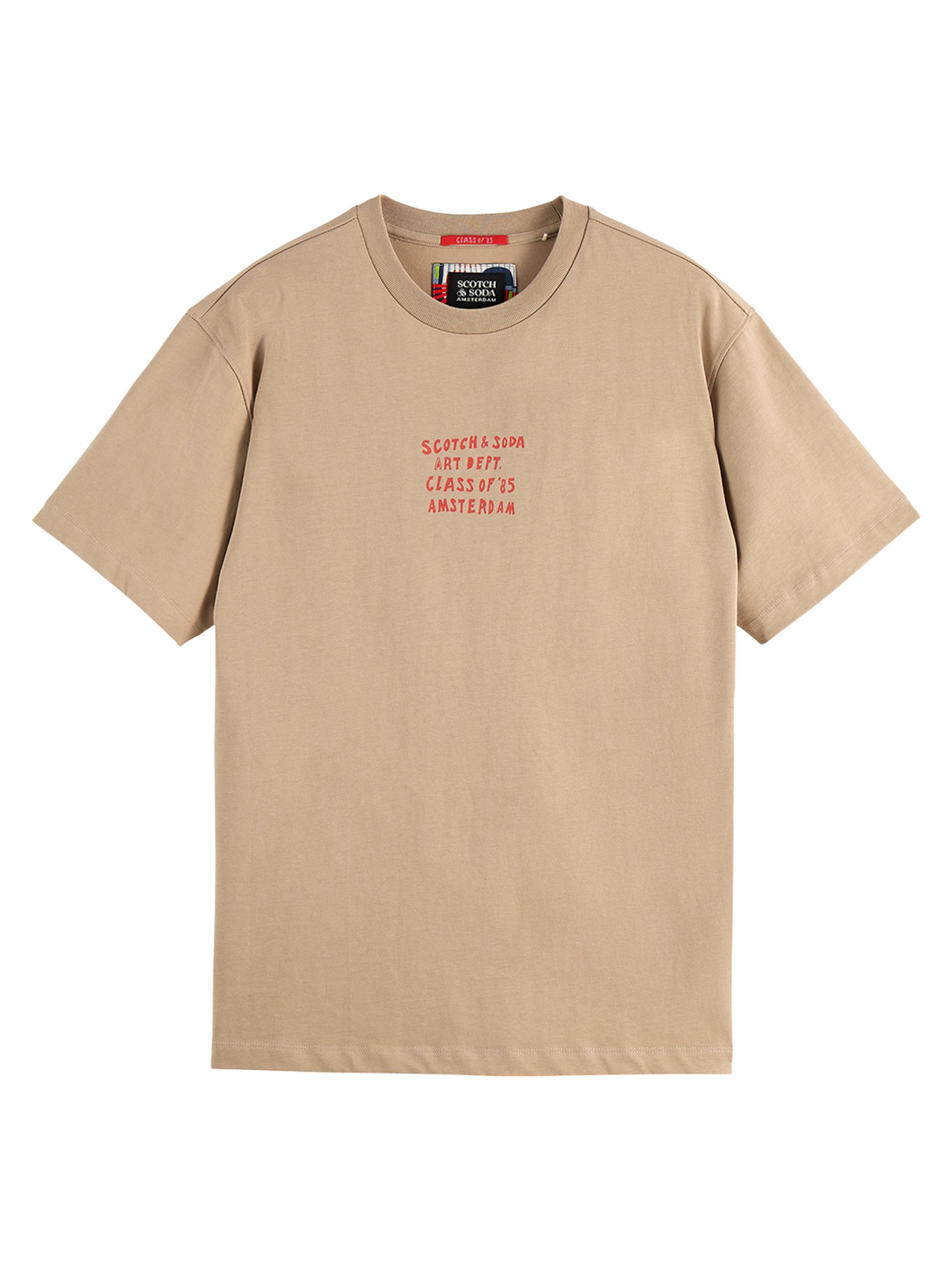 Scotch & Soda Men's Artwork Graphic T-Shirt - Taupe