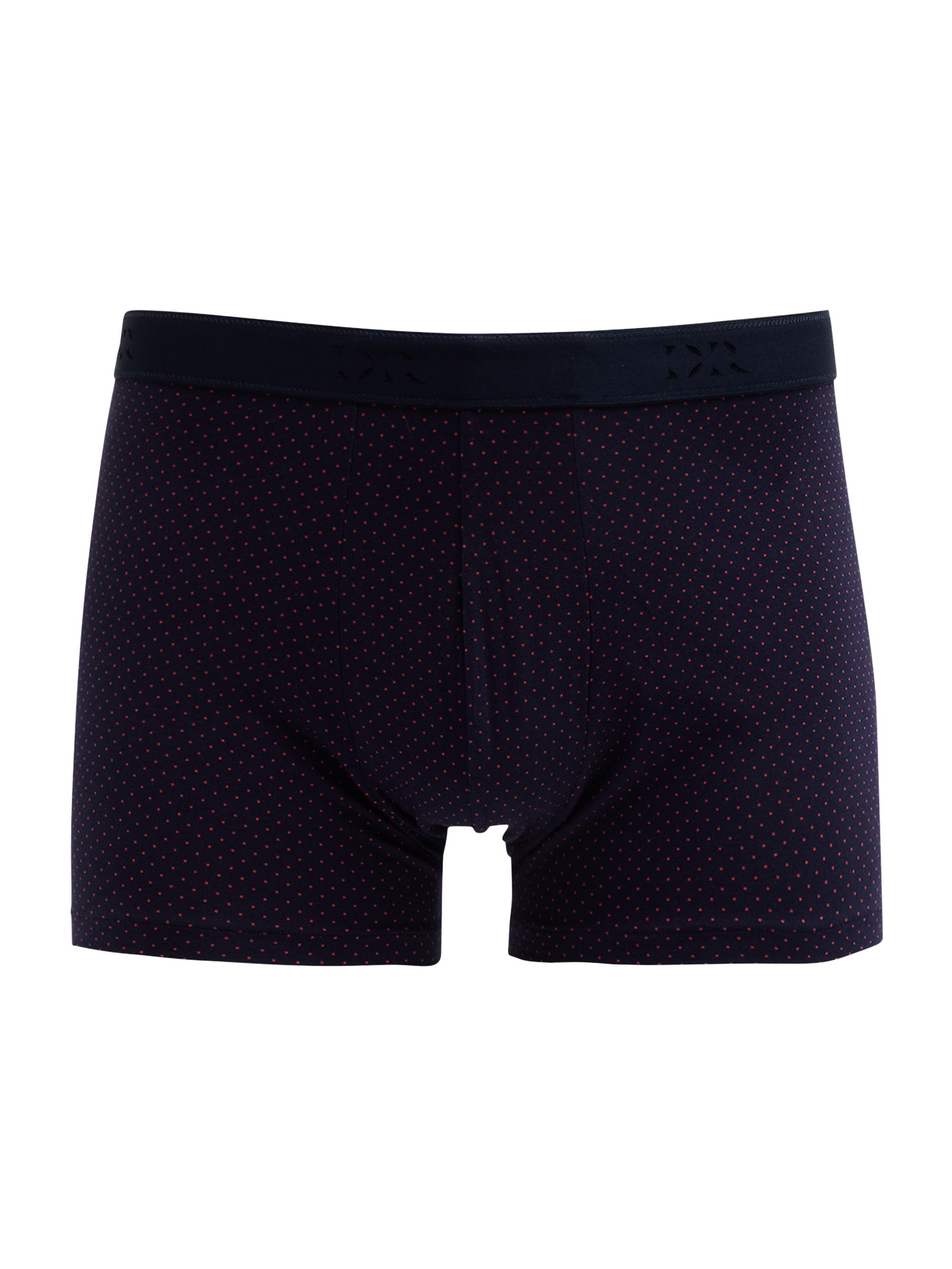 Derek Rose Men's Spot Polka Dot Jersey Boxer Briefs - Navy
