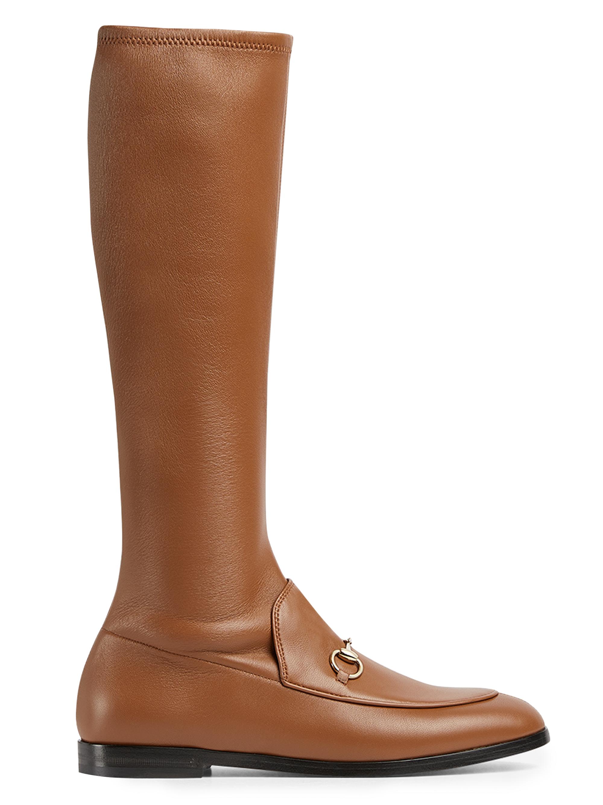 Gucci Women's Jordaan Nappa Knee-High Boots - Medium Brown