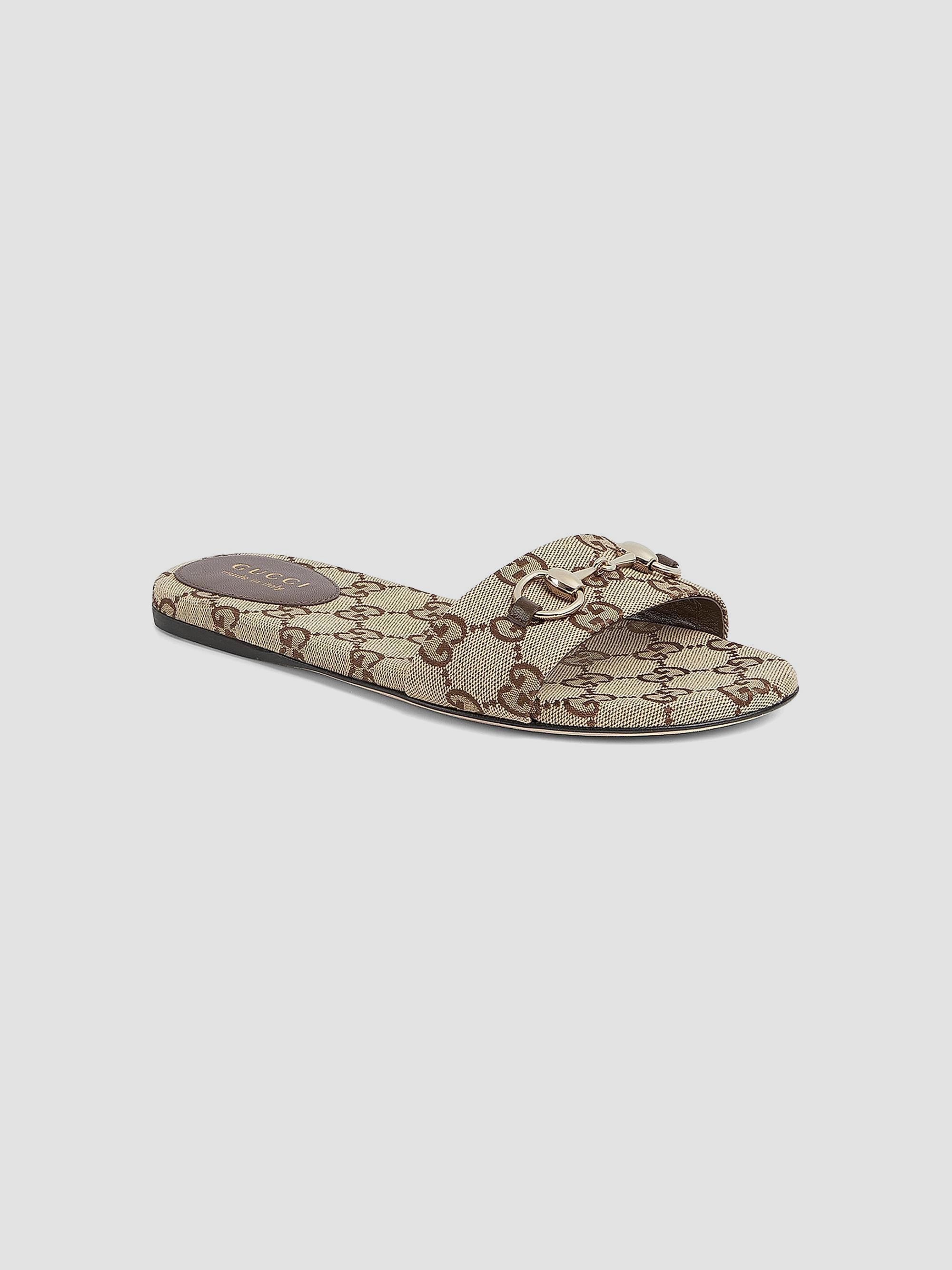 Gucci GG Canvas Siaga Slide Sandals | Saks Fifth Avenue