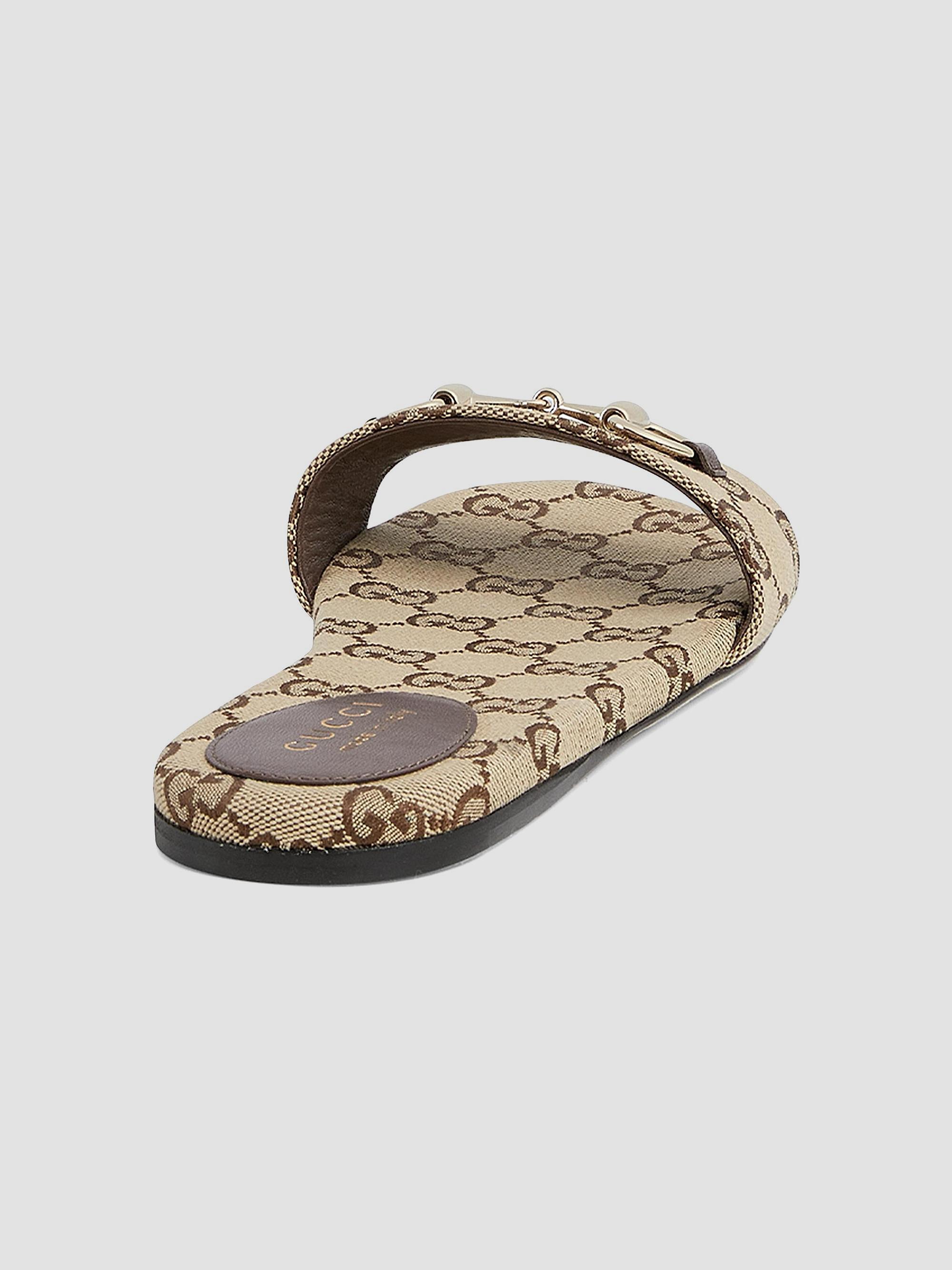 Gucci GG Canvas Siaga Slide Sandals | Saks Fifth Avenue