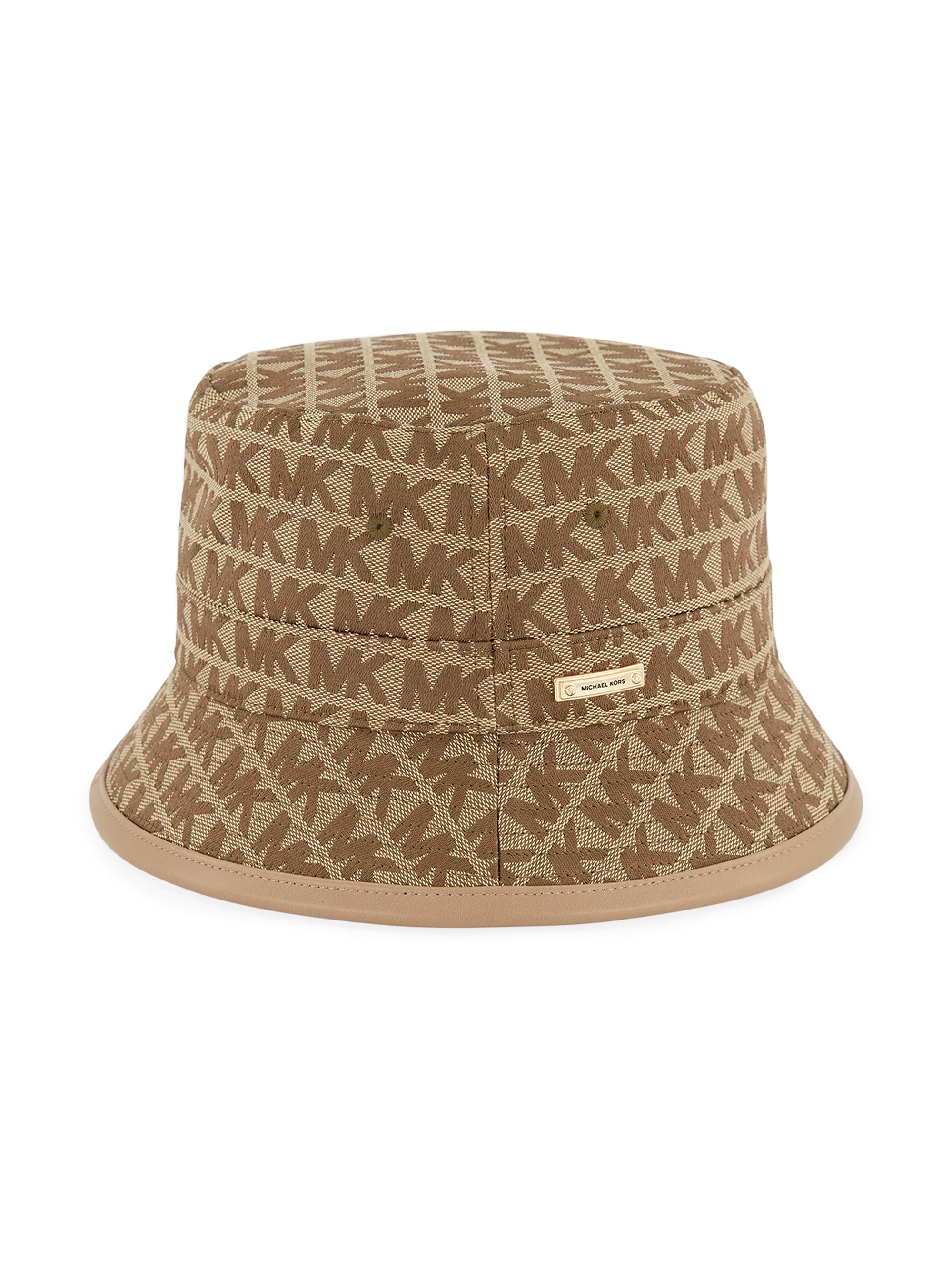 NWT Michael By Michael Kors Monogram Logo Jacquard Bucket Hat  - Chocolate NEW! Michael Kors Women main image 3