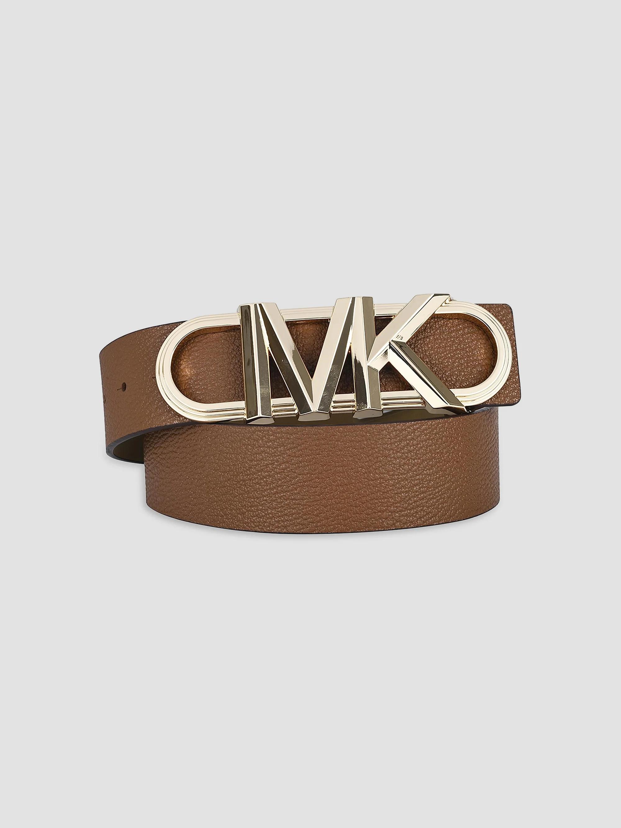 Michael Kors Reversible MK Monogram Belt Old Money Preppy Quiet Luxury Women\'s S Amazon.com: Michael Kors Signature Logo Belt with Reversible  main image 2