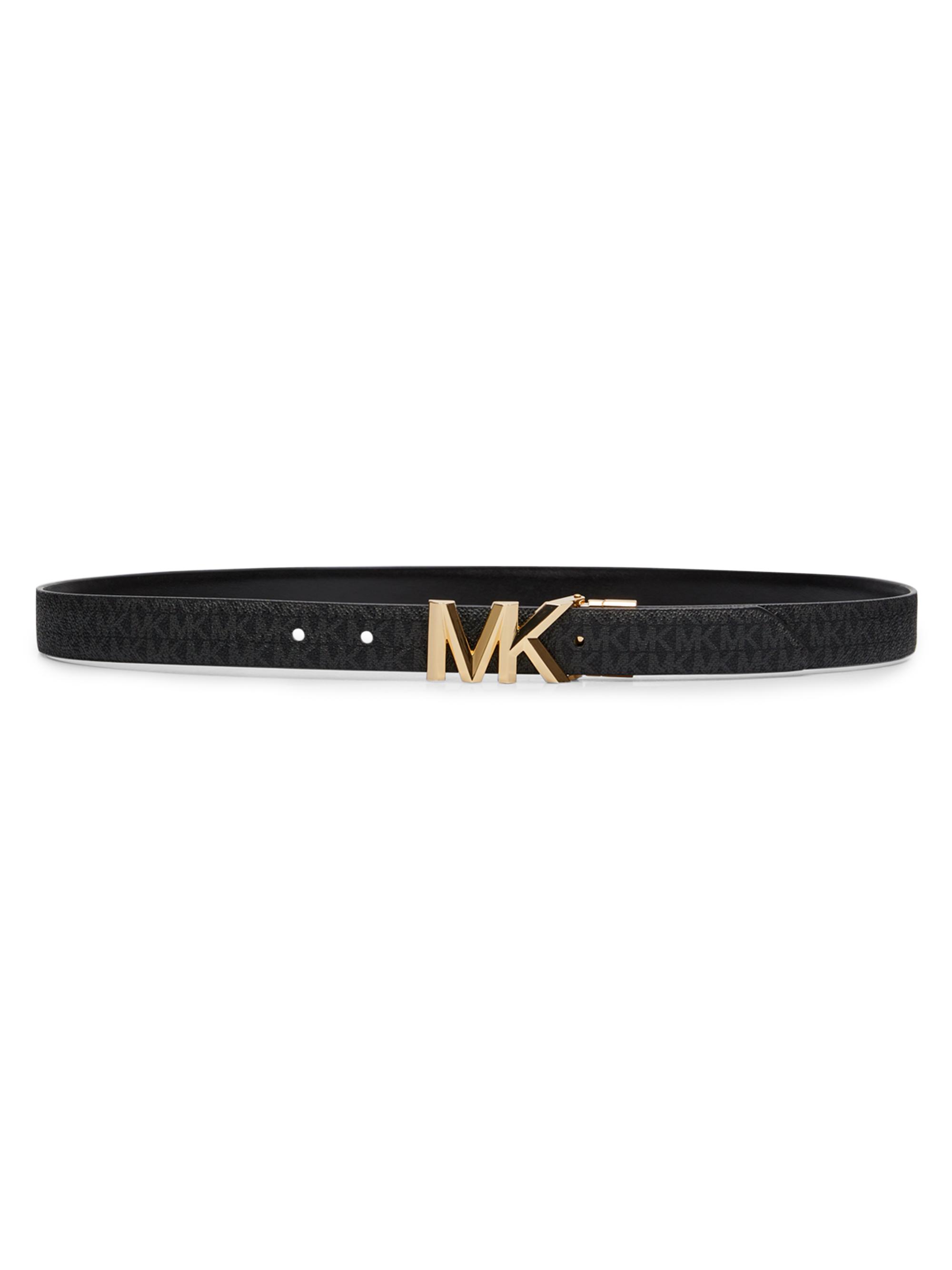 michael kors men's leather dress belt Michael Kors Silver Buckle Mens Leather Dress Belt, Black, 40" at Amazon  Men's Clothing store
