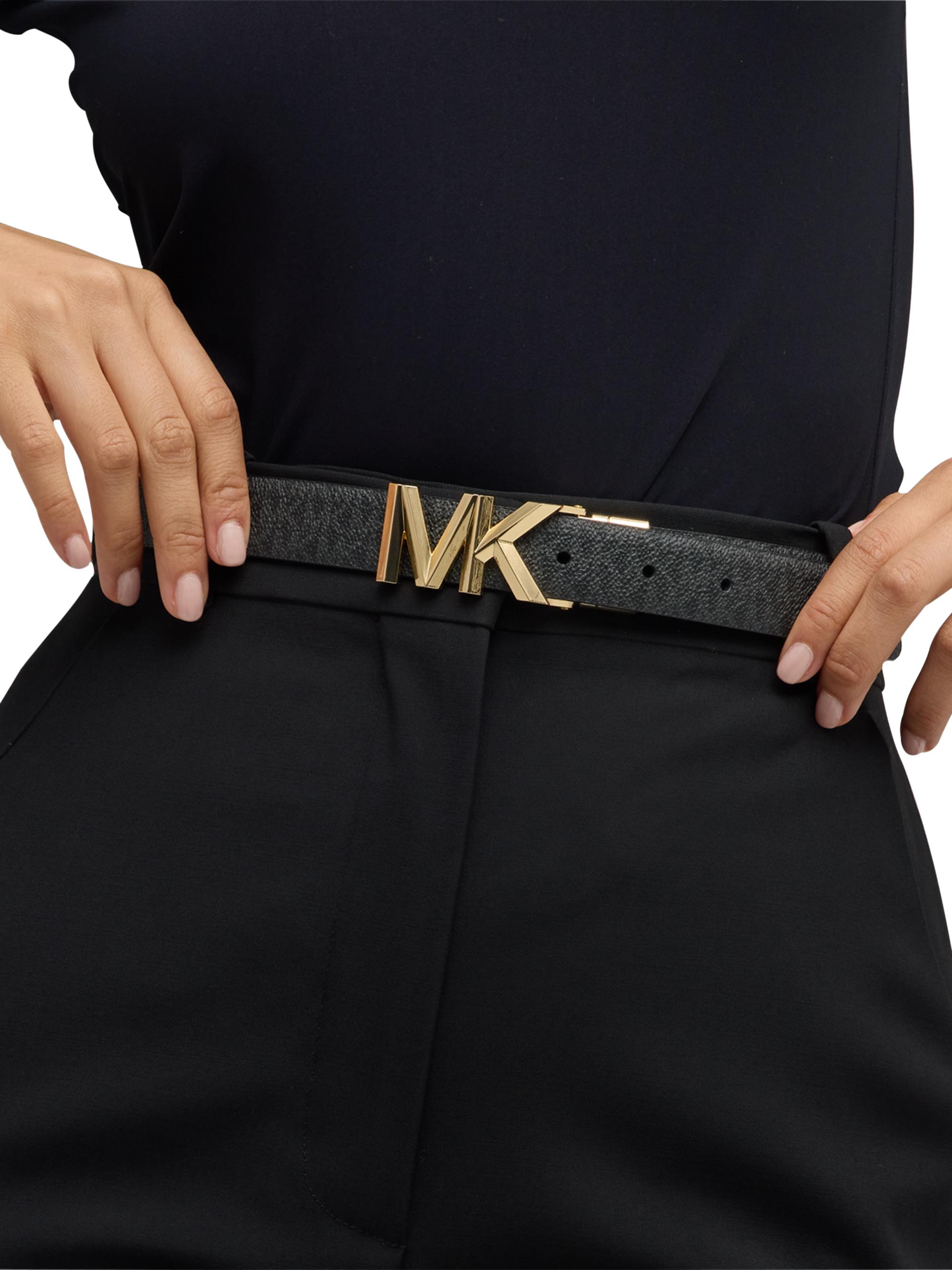 Michael Kors MK Logo Monogram Leather Belt | Saks Fifth Avenue display picture 1