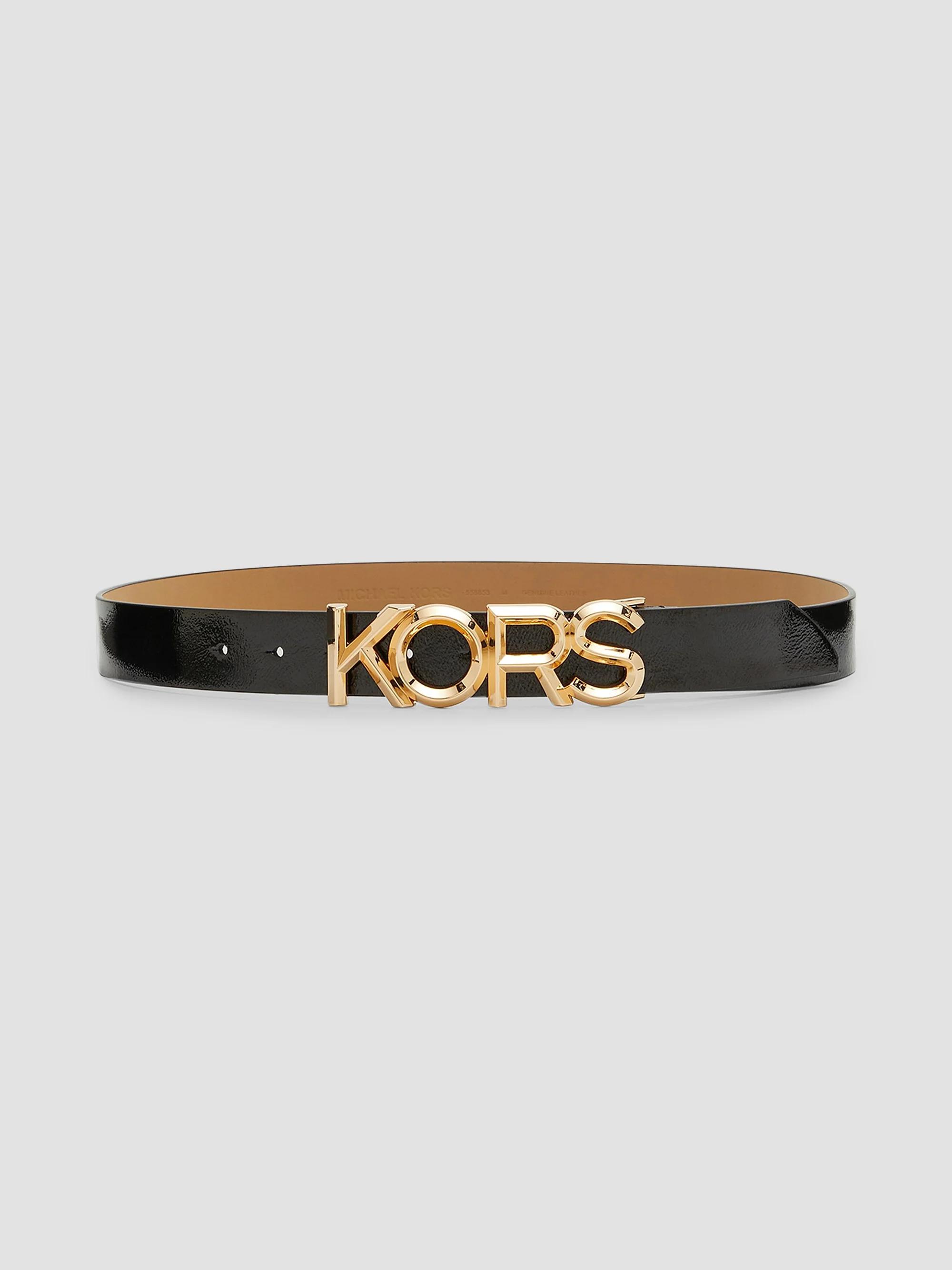 Michael Kors MK Logo Monogram Leather Belt | Saks Fifth Avenue display picture 1