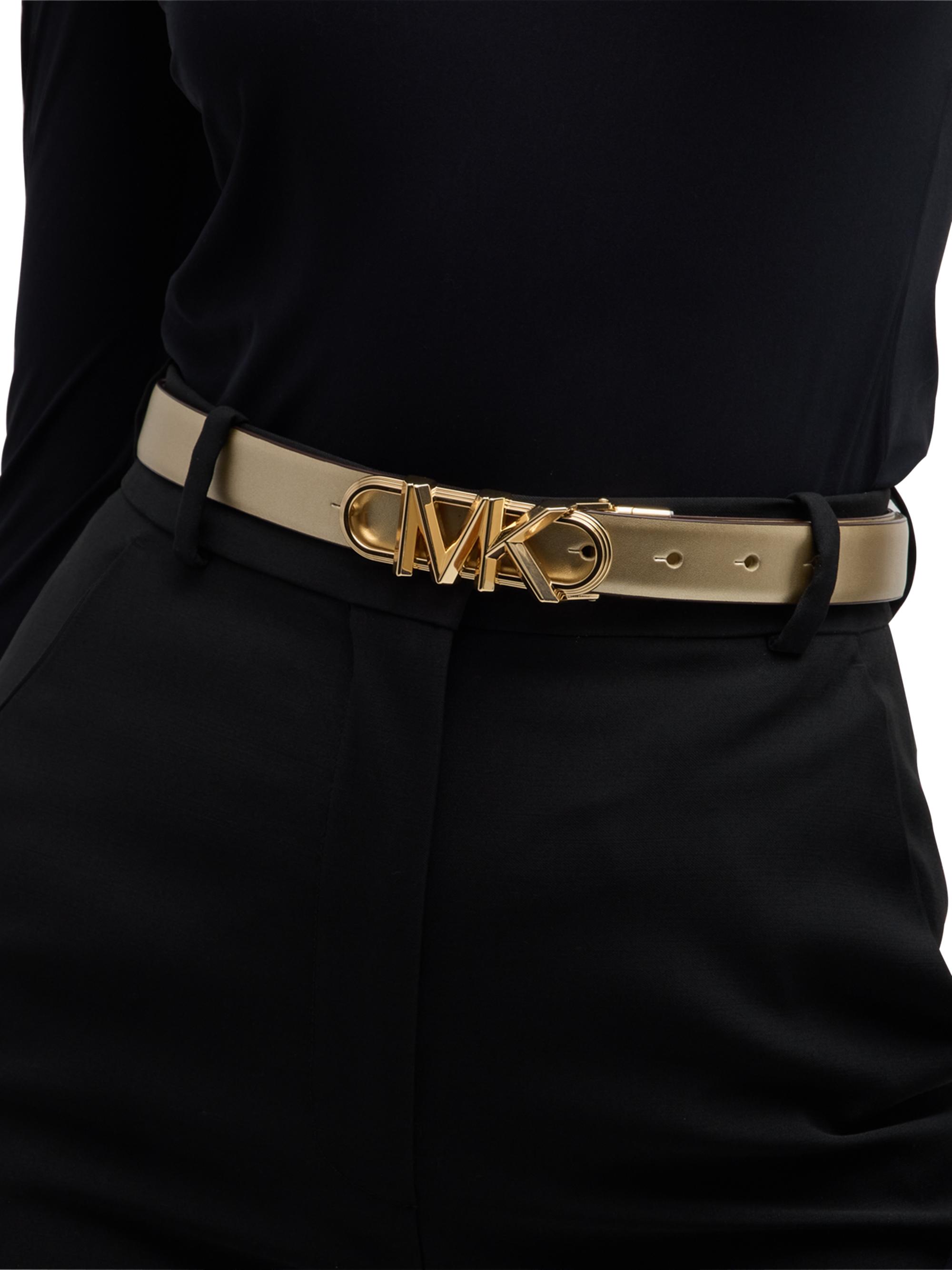 ベルト logo buckle belt in jacquard Michael Kors Logo Buckle Leather Waist Belt | Neiman Marcus