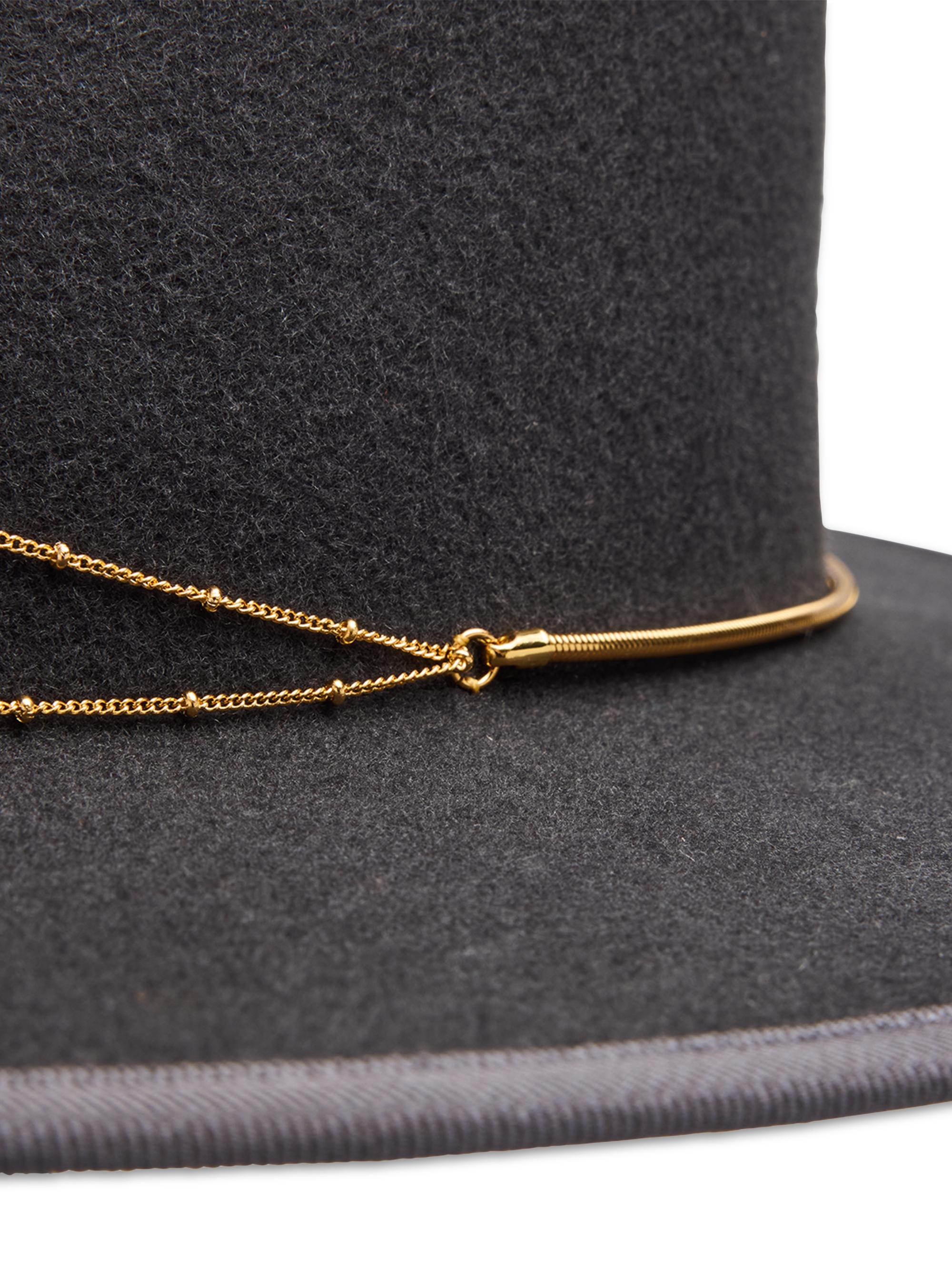Van Palma Anna Draped Chain Merino Wool Fedora | Saks Fifth  display picture 2