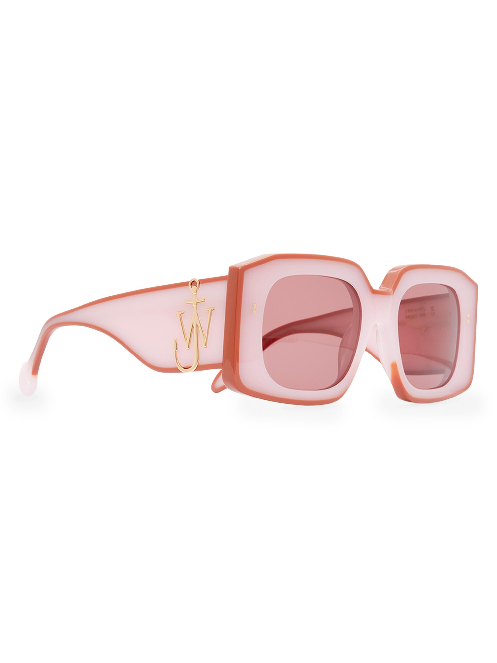 JW Anderson Women's Bumper 110MM Square Sunglasses - Pink