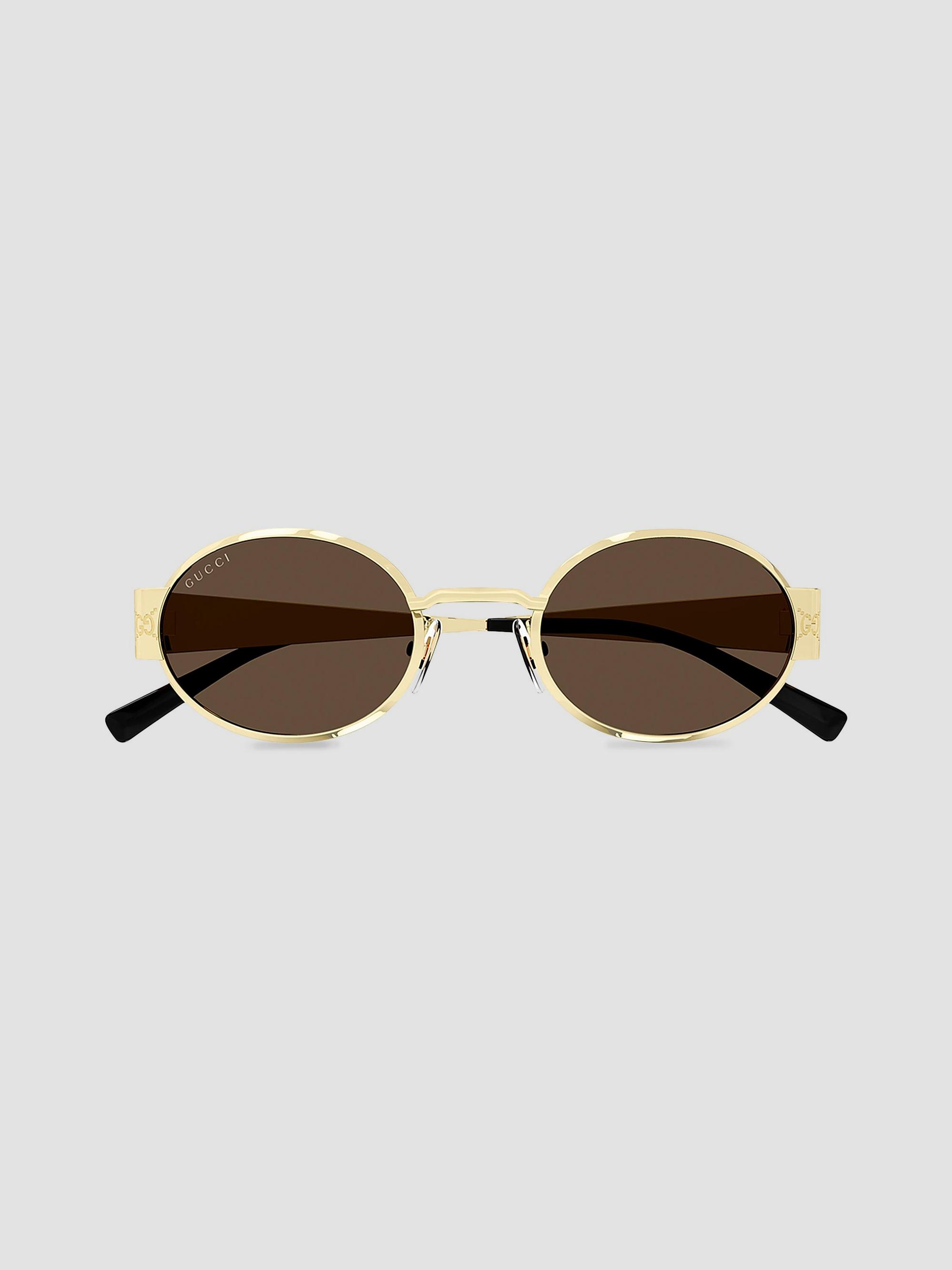 Gucci GG Monogram 51MM Metal Oval Sunglasses | Saks Fifth Avenue display picture 2