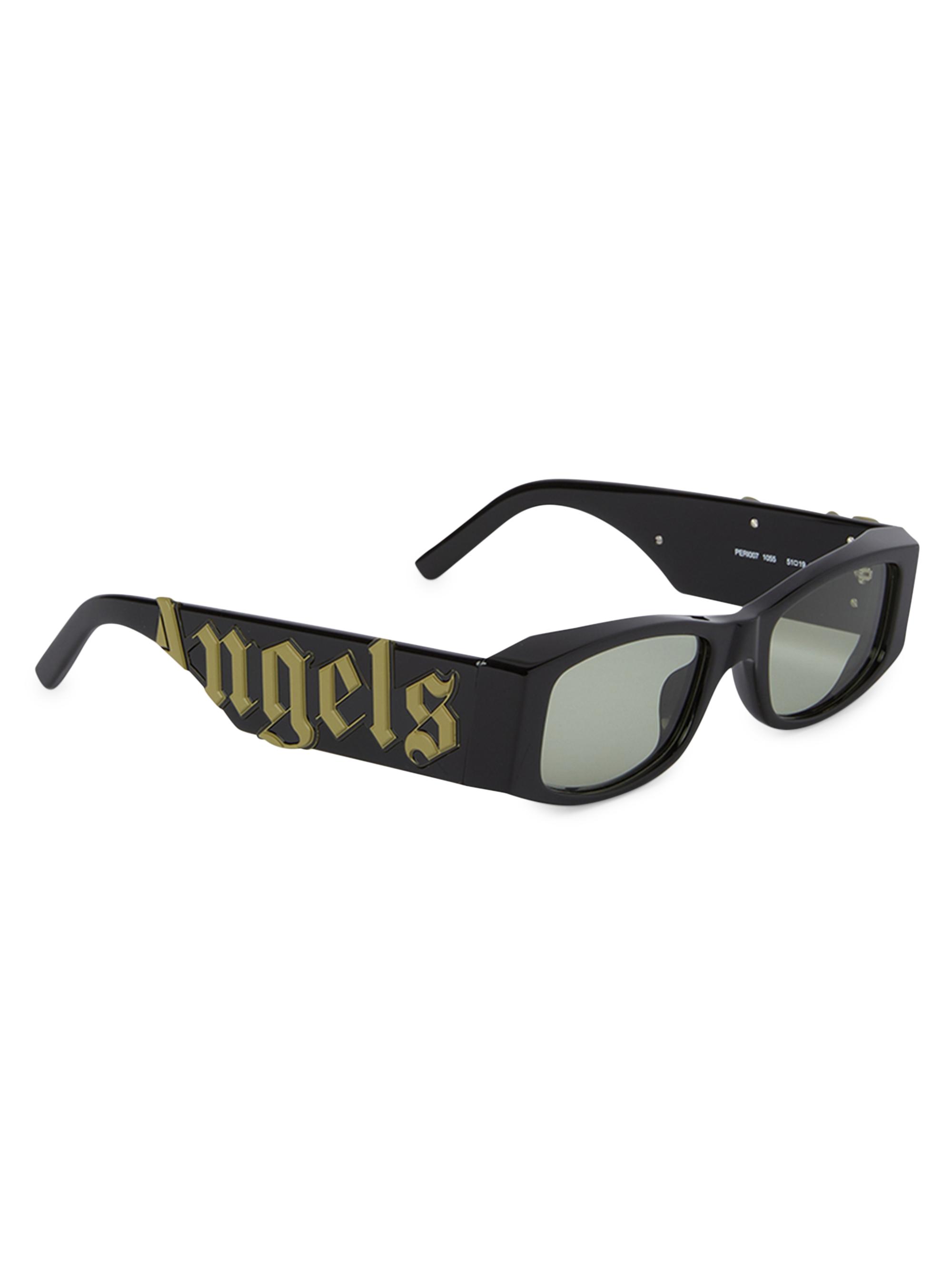 Palm Angels Women's Angel 51MM Rectangular Sunglasses - Black Green